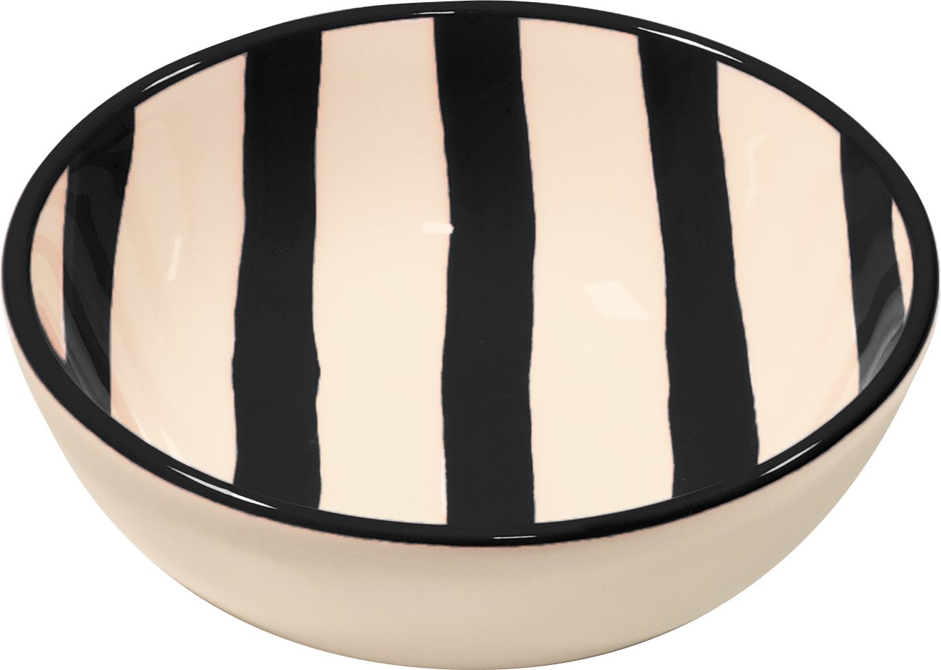 Miseczka Lido Righe w paski 13 cm czarna