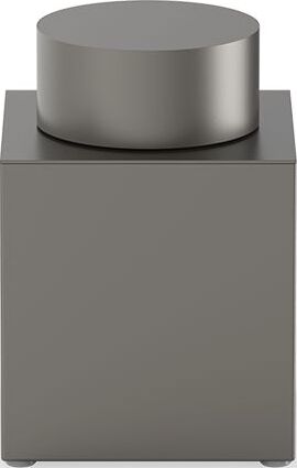 Pojemnik łazienkowy Corner 8,5 x 13 cm ciemny metal mat z pokrywką