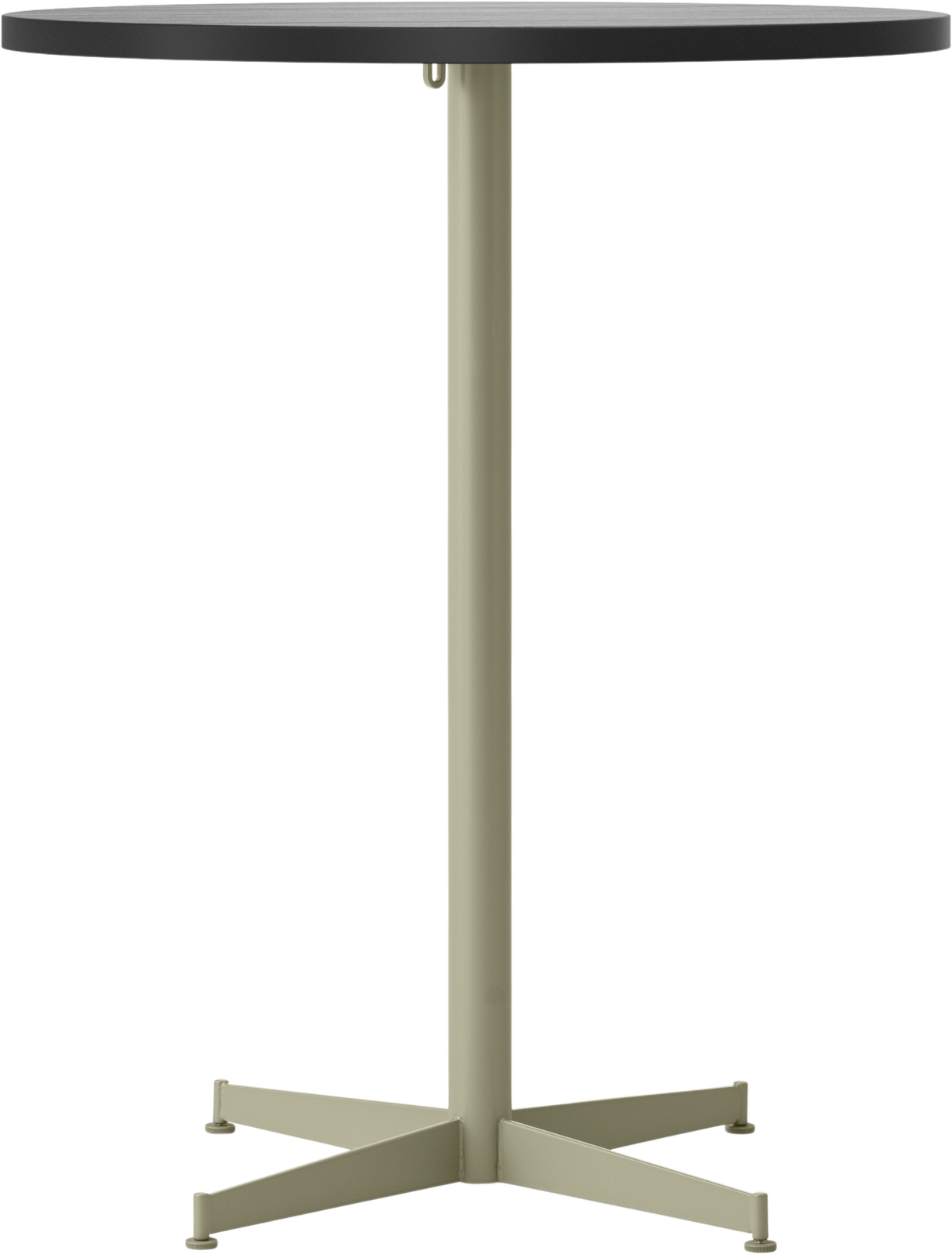 Stół barowy z oliwkową podstawą Nook Star Base niski 60 cm czarny