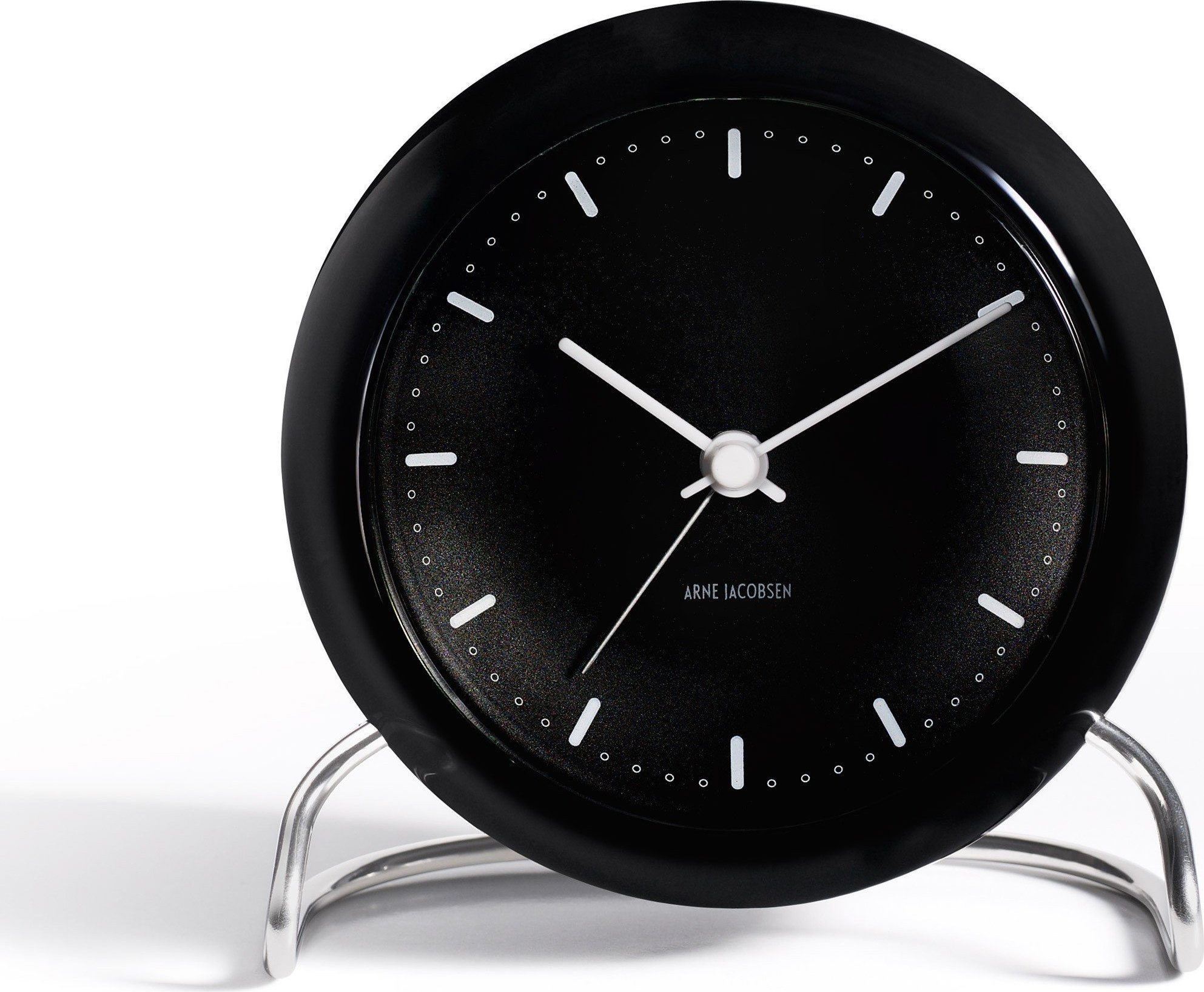 Zegar stołowy Arne Jacobsen City Hall czarny