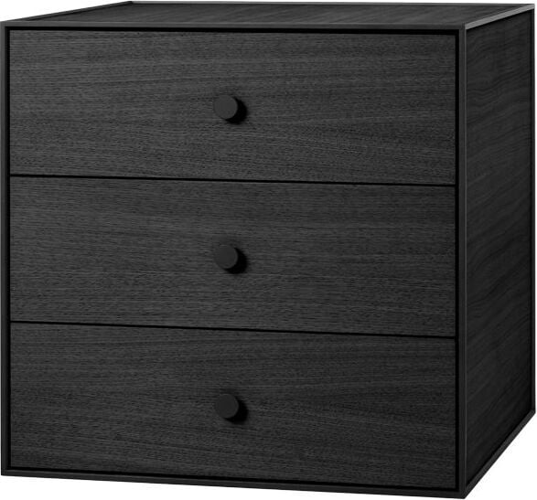 Szafka Frame 49 czarny jesion z 3 szufladami