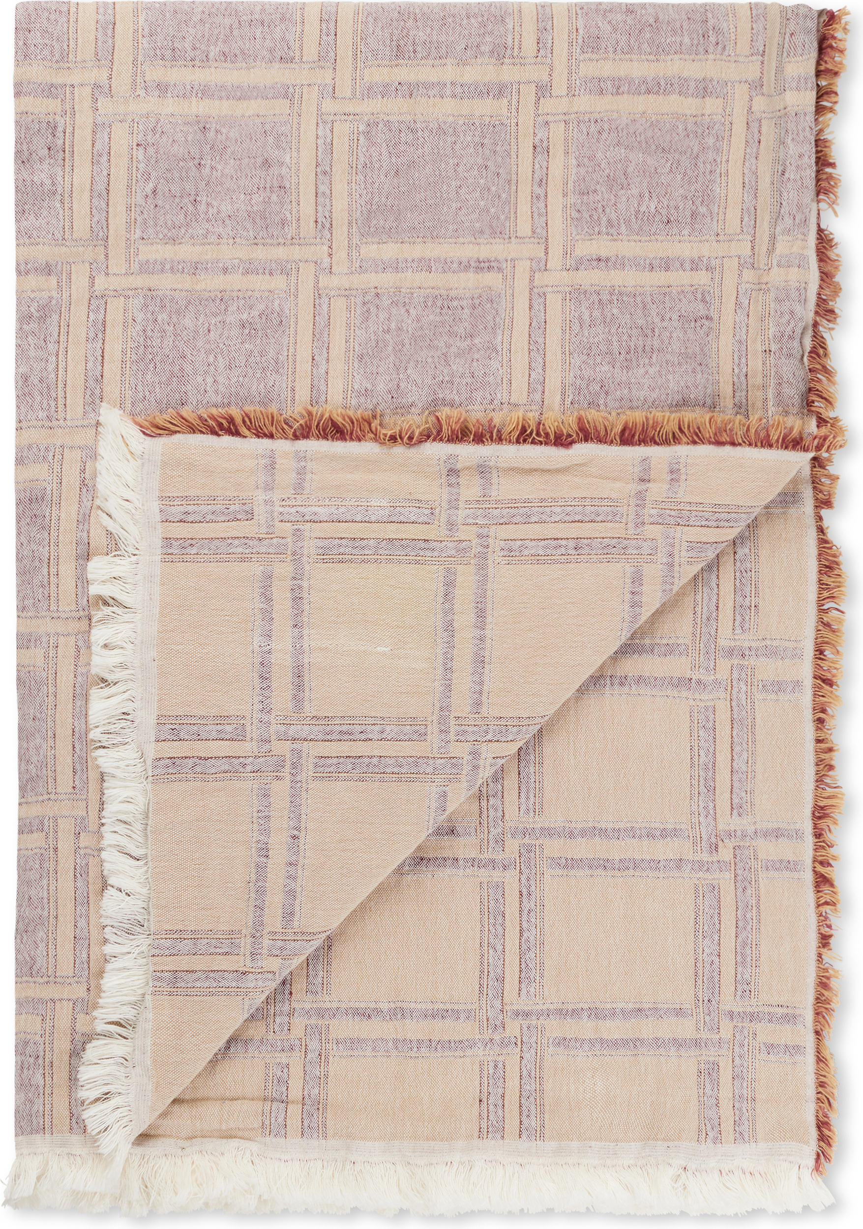 Koc Dahlia 130 x 180 cm fioletowo-beżowy