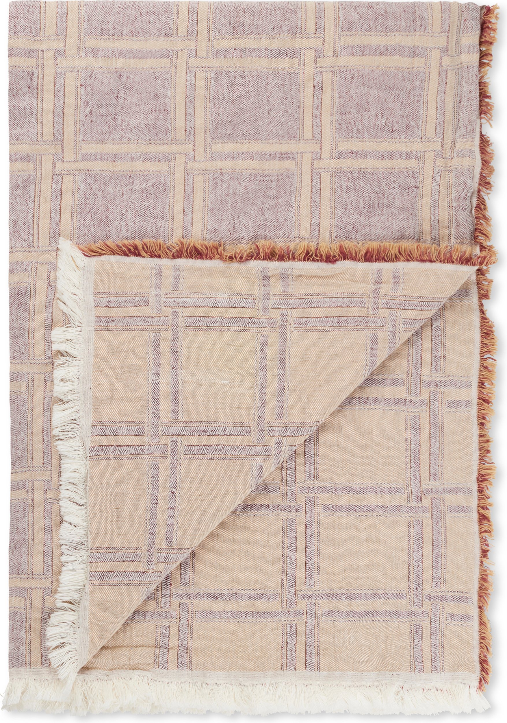 Koc Dahlia 130 x 180 cm fioletowo-beżowy