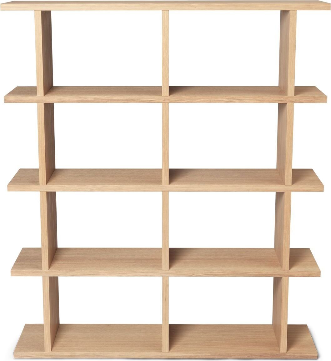 Regał na książki Kona 122,5 x 141 cm naturalny dąb