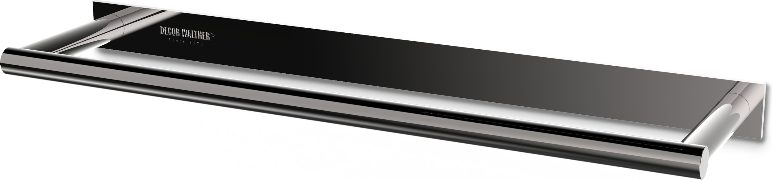 Wieszak reling na ręczniki Mikado Frame 31 cm chrom-czarny z powłoką PVD