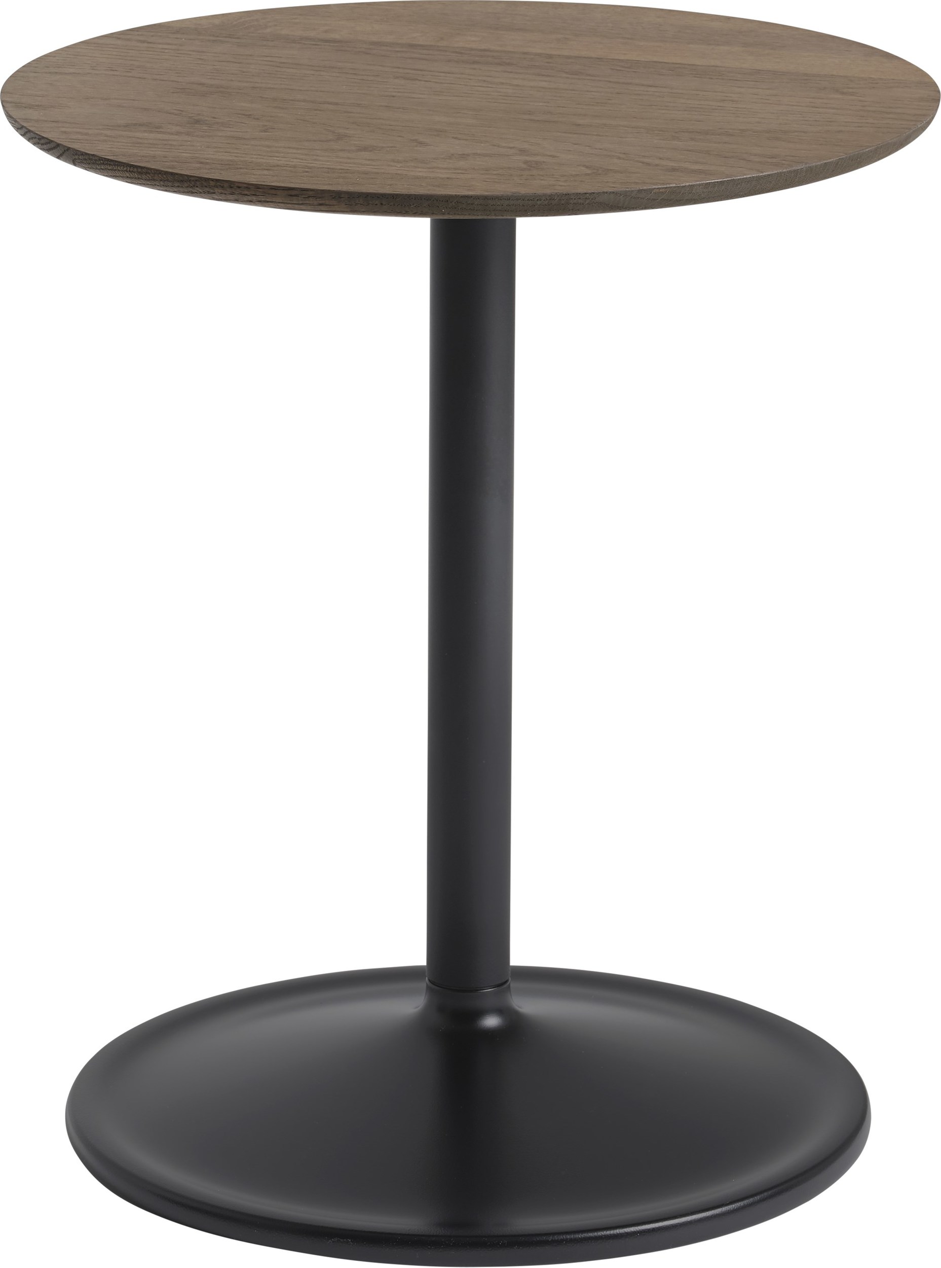 Stolik boczny Soft 41 x 48 cm ciemny dąb na czarnej nodze