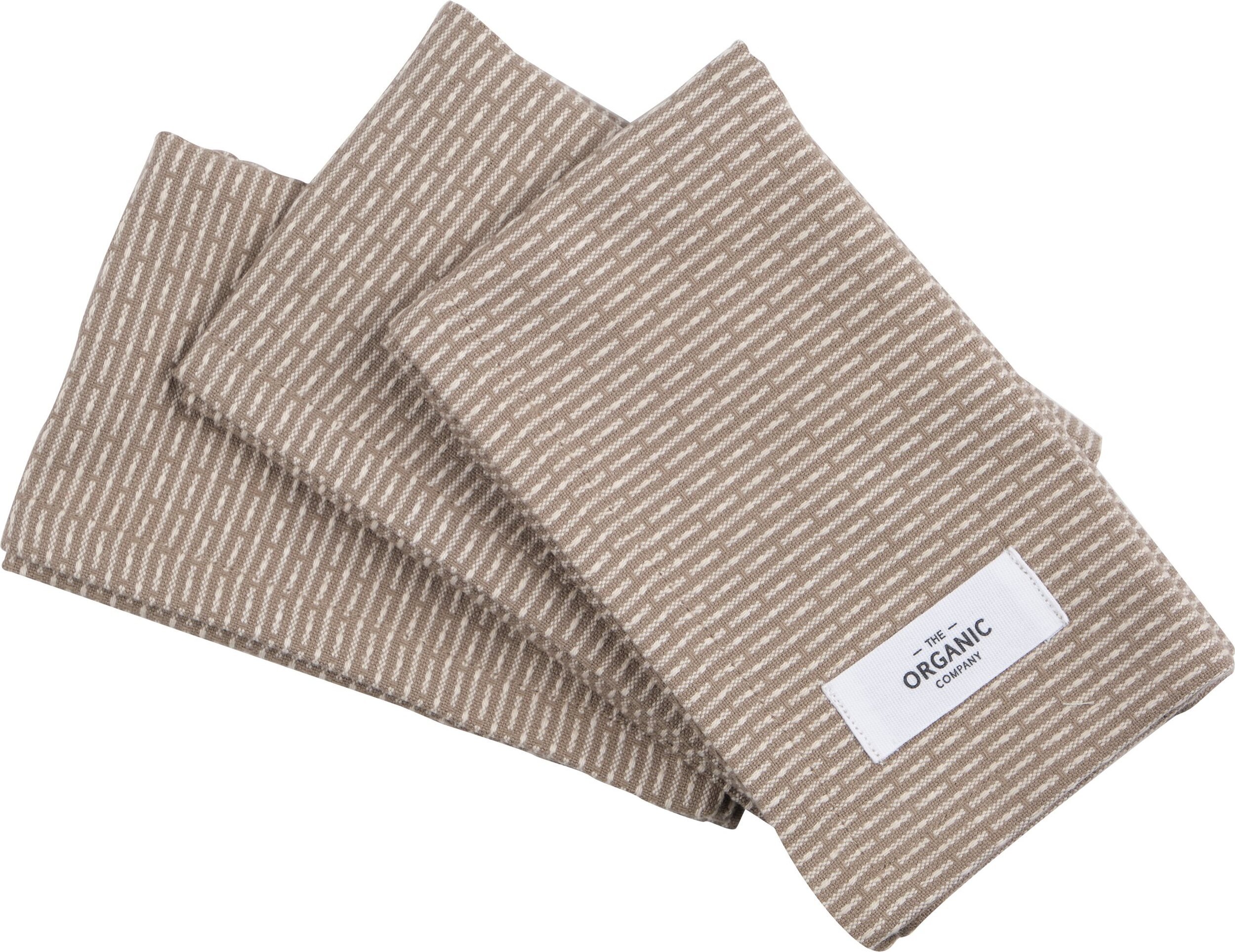 Ściereczki do naczyń The Organic Company 30 x 35 cm szarobeżowe 3 szt.