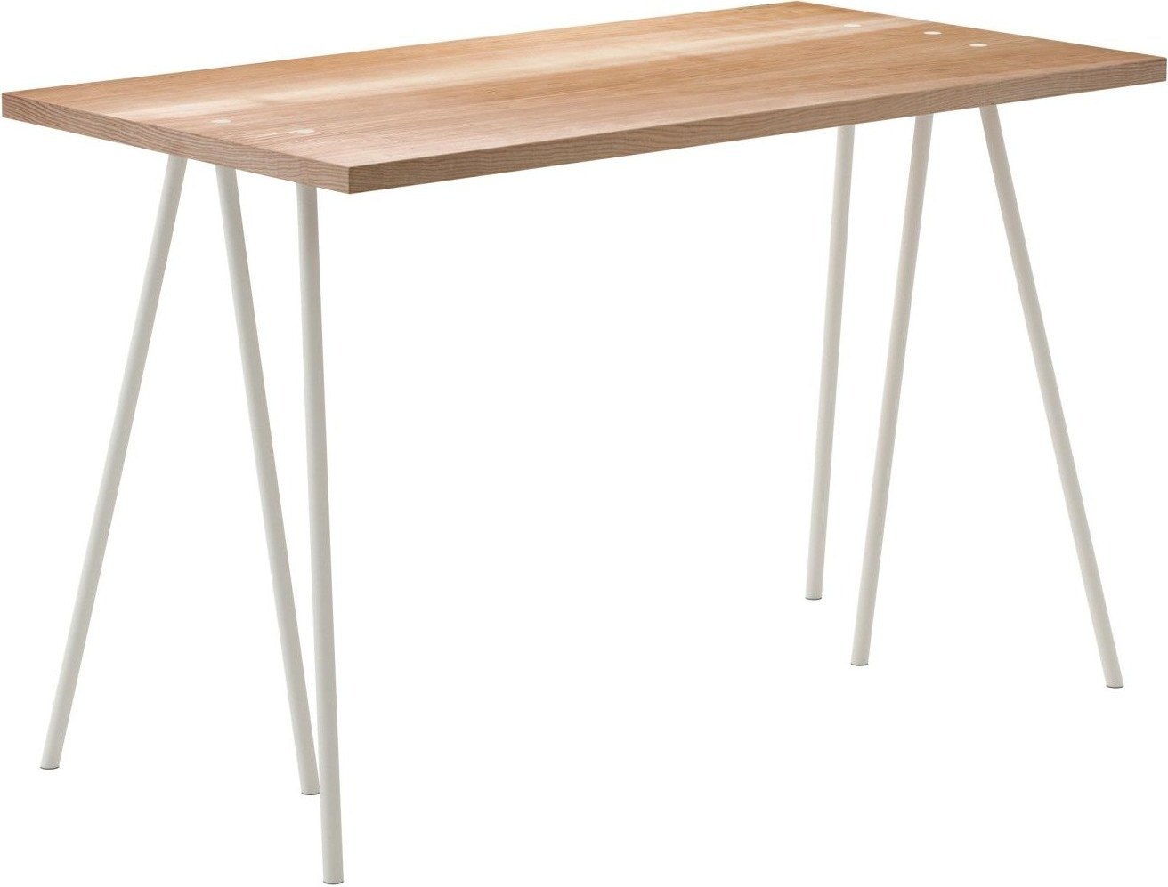 Biurko skog jesionowy blat kremowa rama