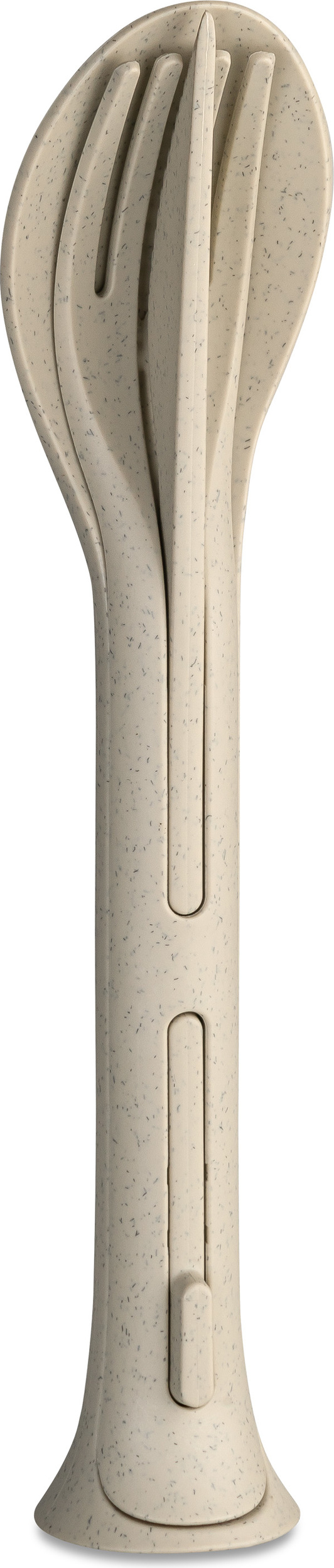 Komplet sztućców Klikk Pocket Organic Nature 2 piaskowy 3 el.