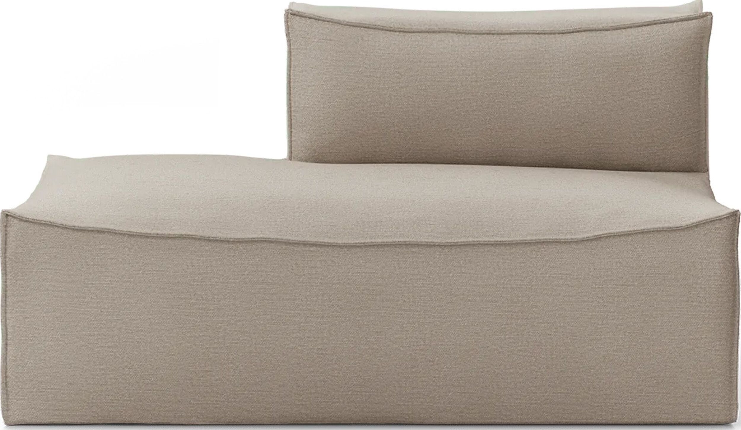 Leżanka prawostronna Catena Cotton Linen 150 cm beżowa