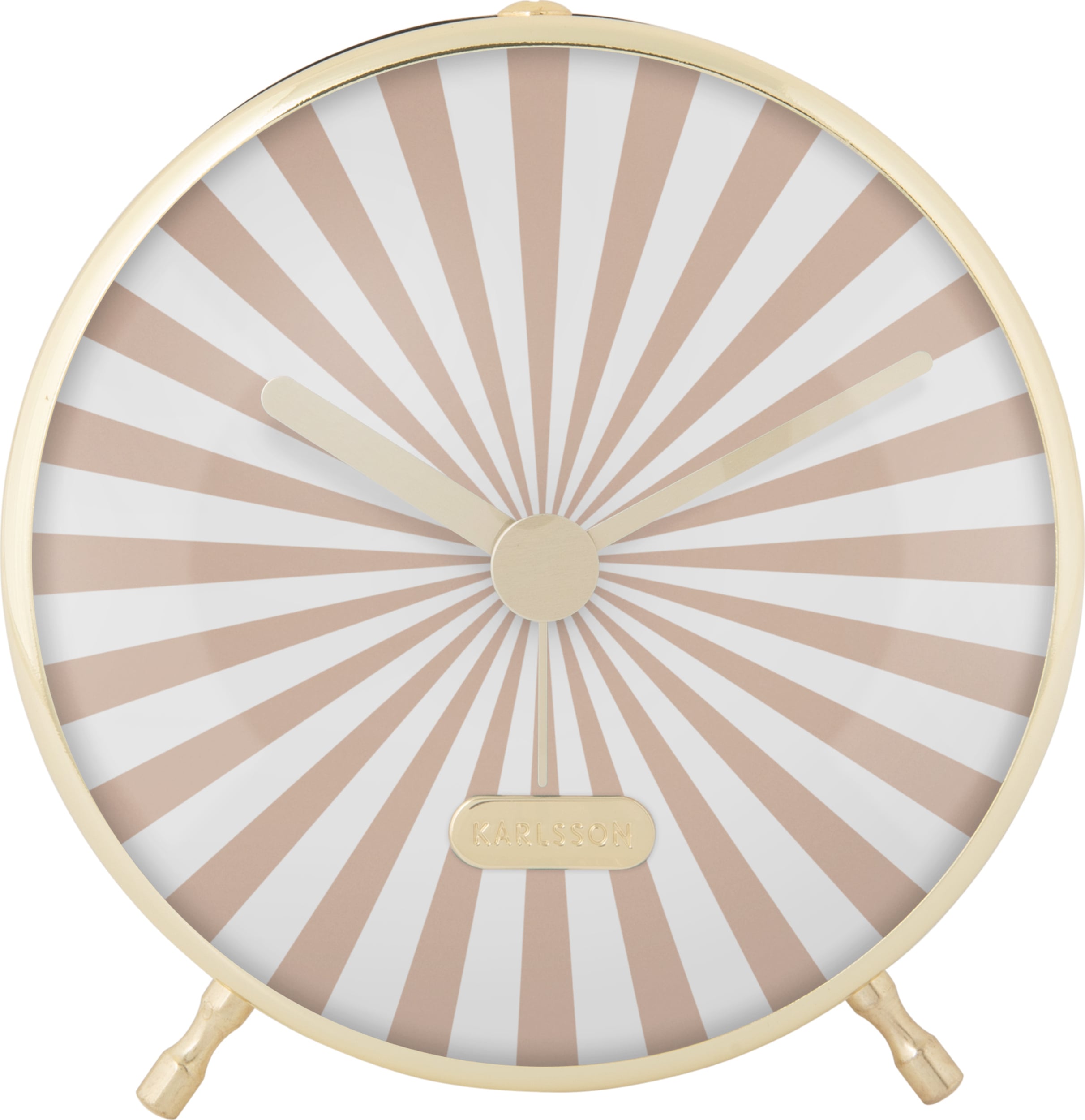 Budzik Candy Swirl brązowo-biały