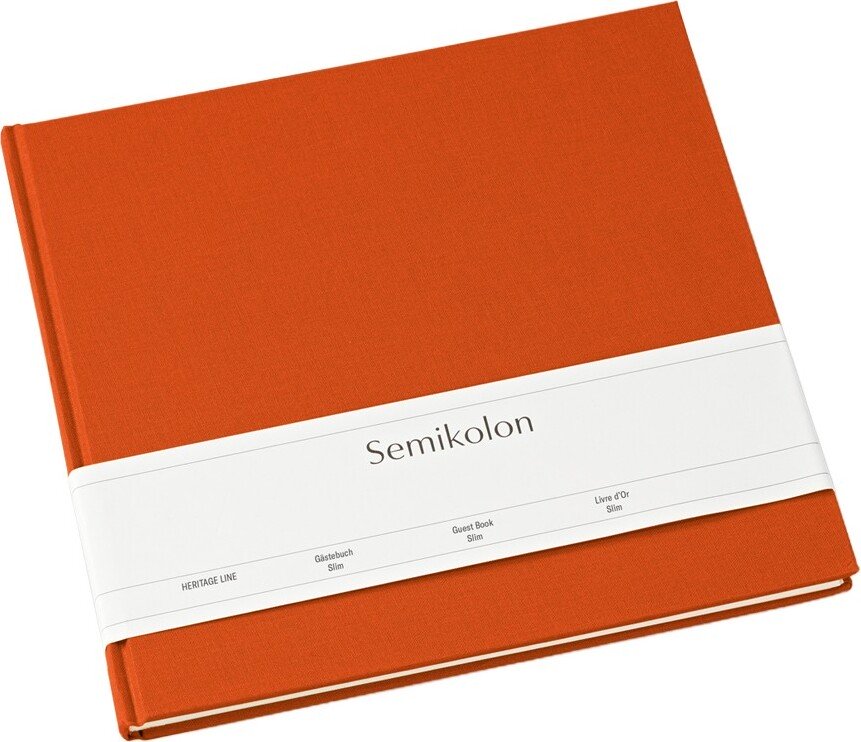 Księga gości Semikolon Slim pomarańczowa