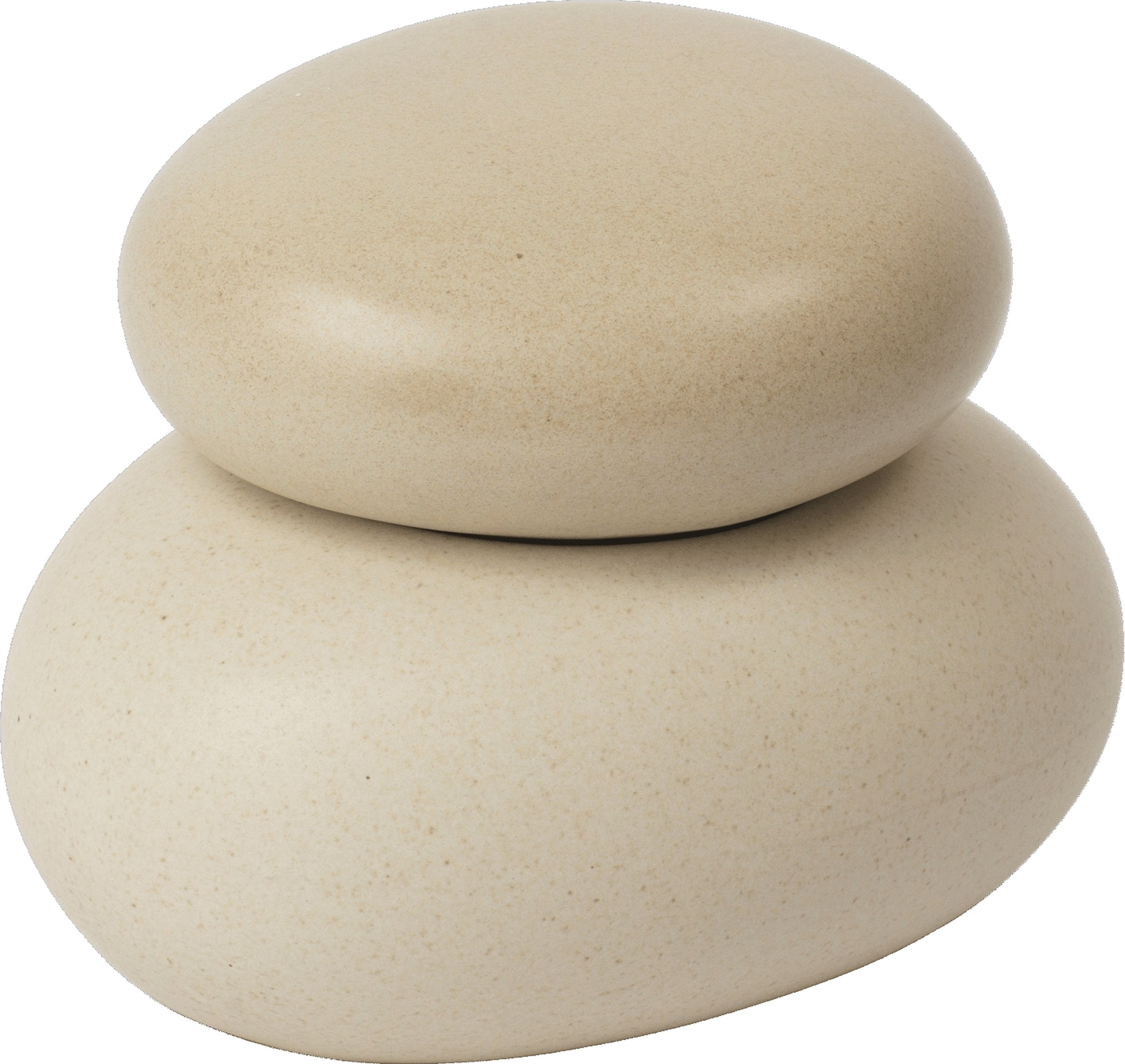 Pojemnik dekoracyjny Pebble 8 cm piaskowy