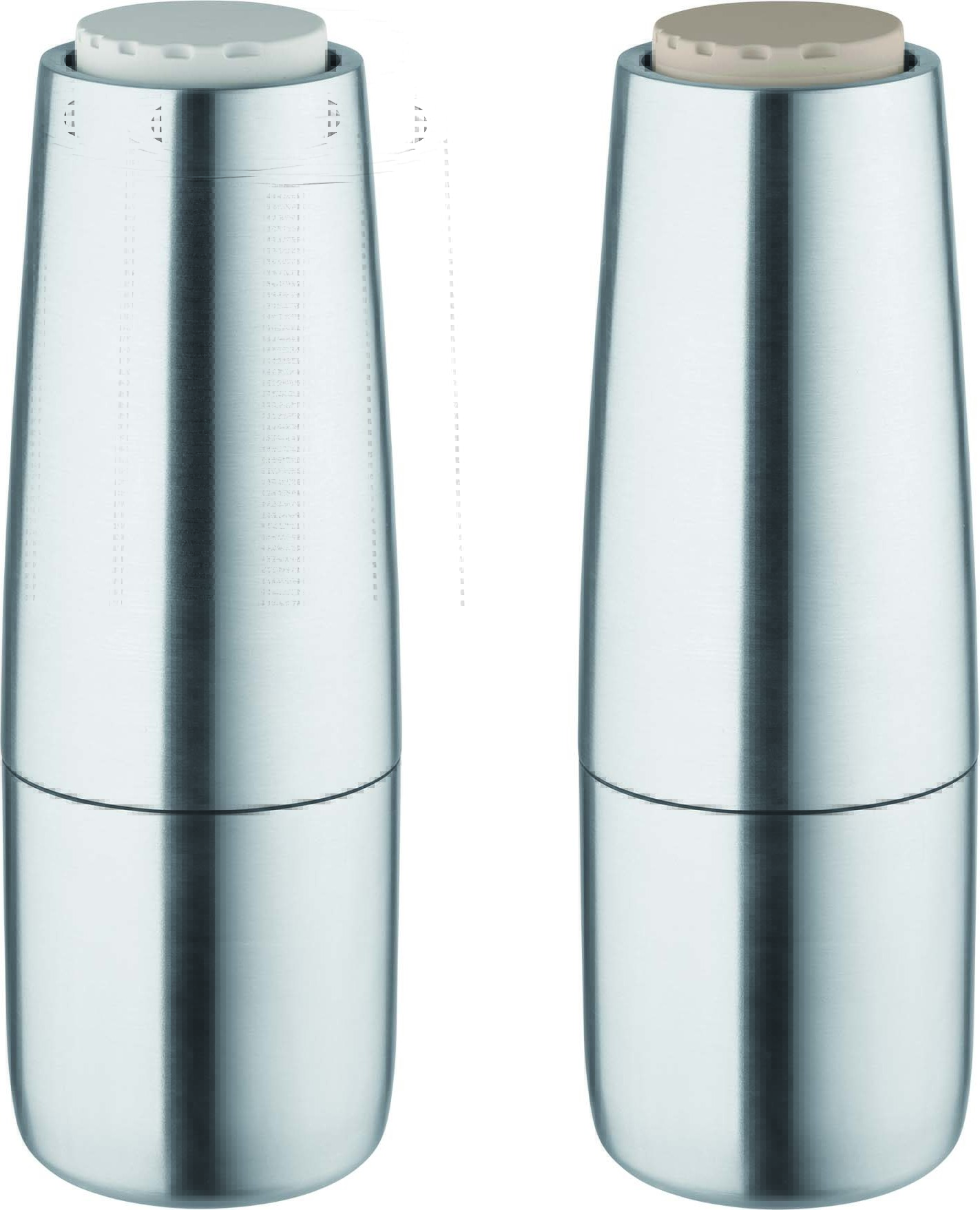 Zestaw młynków do soli i pieprzu Salpi szczotkowana stal