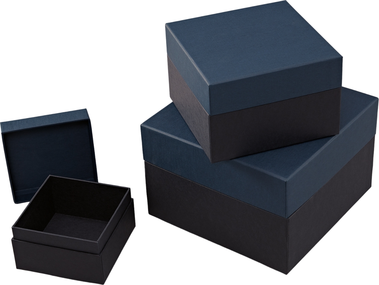 Pudełka prezentowe Natural Affair ciemnogranatowe 3 szt.