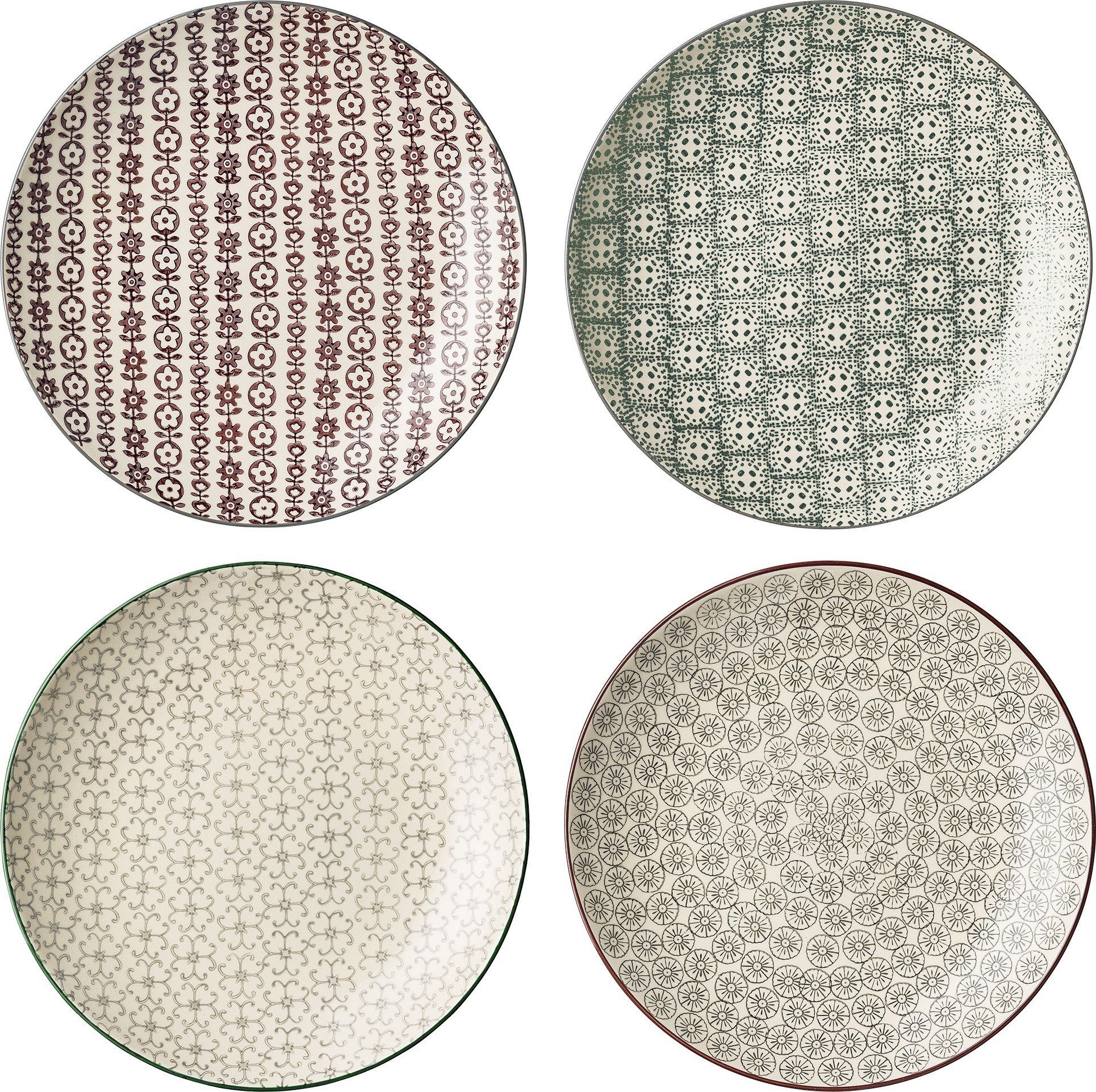 Talerze z kamionki Karine 4 szt.