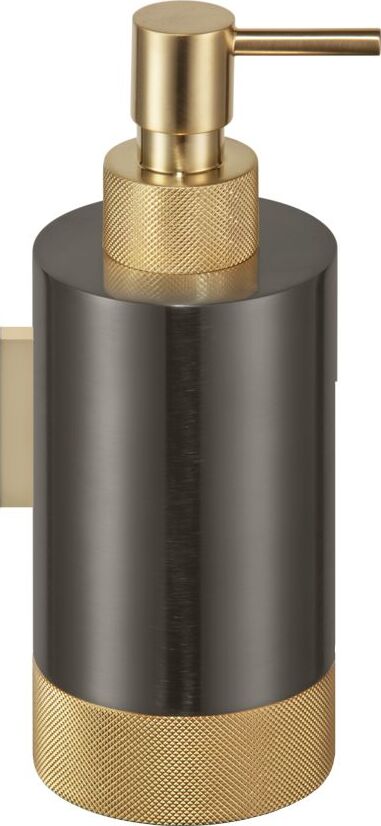 Dozownik do mydła Club ciemny metal mat-złoty ścienny