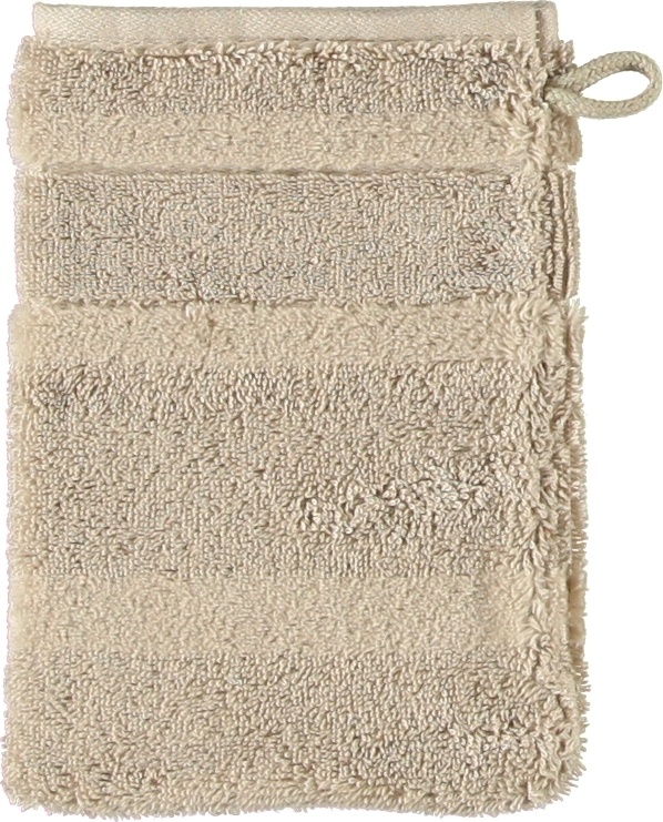 Rękawica kąpielowa Noblesse II gładka 16 x 22 cm piaskowa