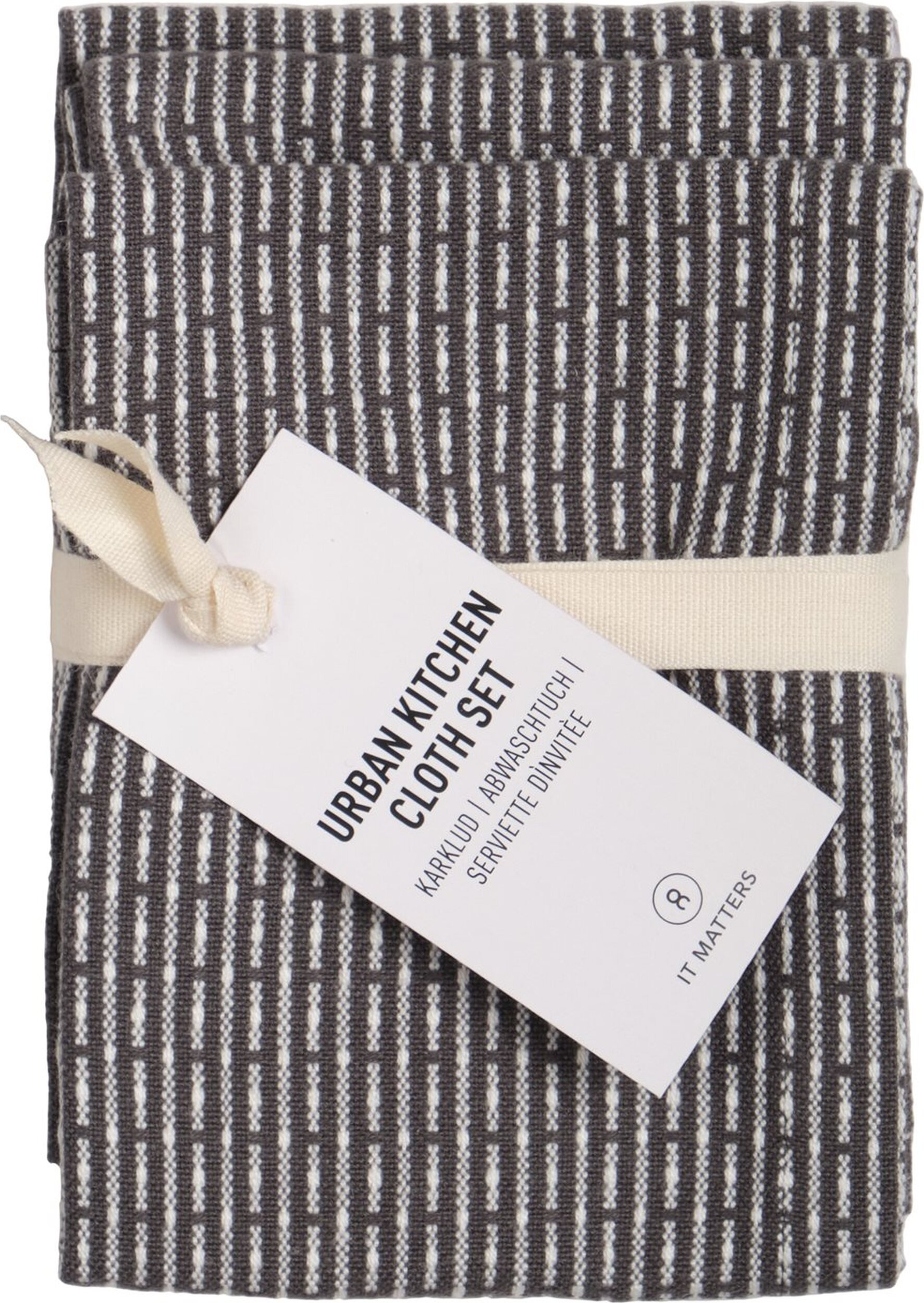 Ścierki kuchenne Urban 18 x 35 cm szare 3 szt.