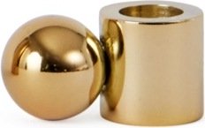 Świecznik na klasyczną świecę Palloa 2 cm mosiądz