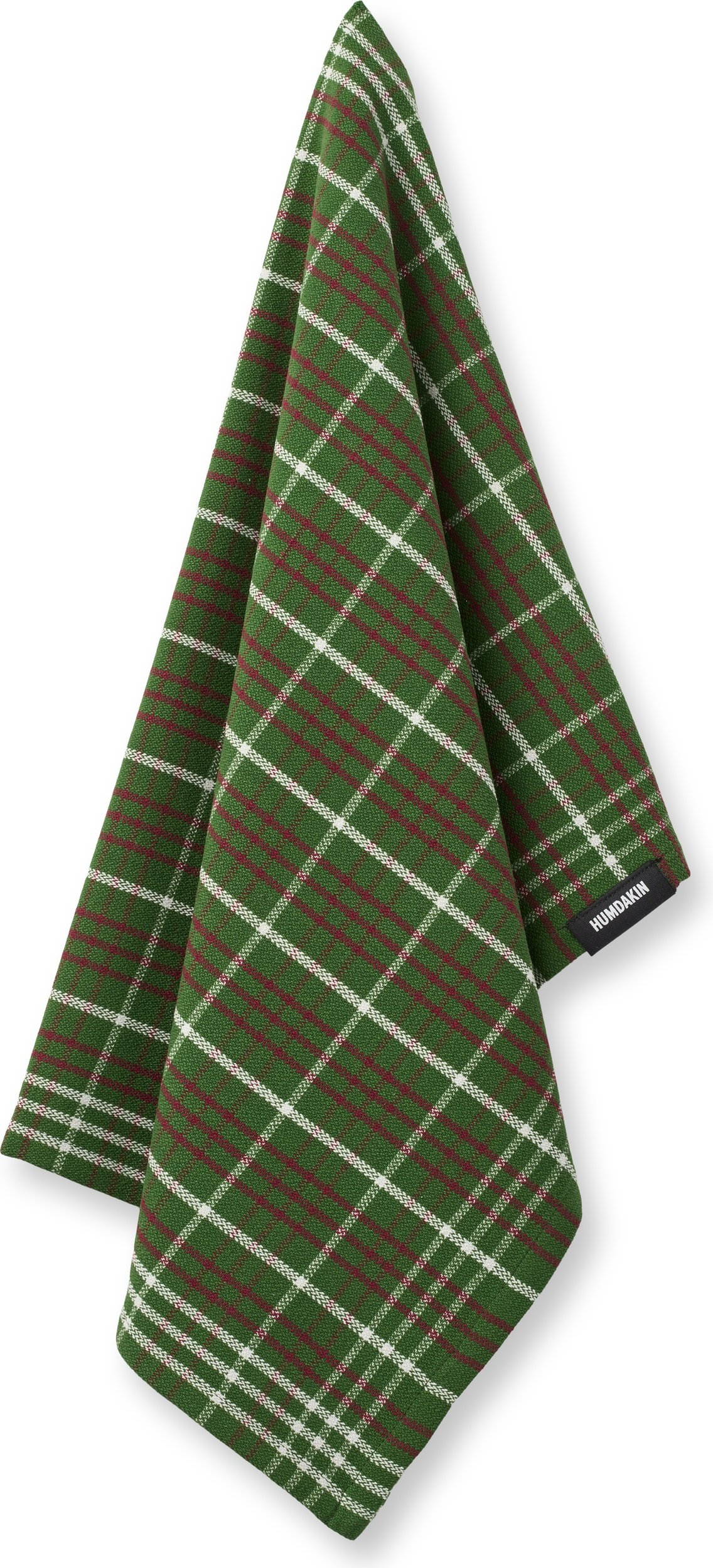 Ścierki kuchenne Humdakin 73 Christmas w kratę 45 x 70 cm zielone 2 szt.