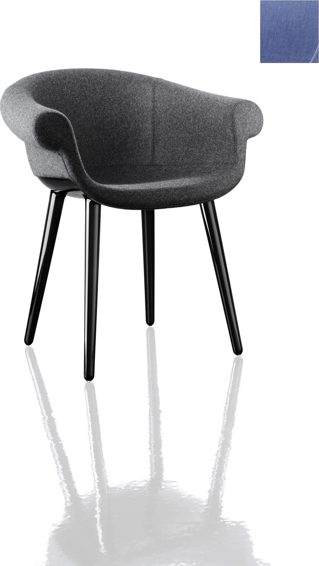 Krzesło Cyborg Lord rama czarna siedzisko niebieskie