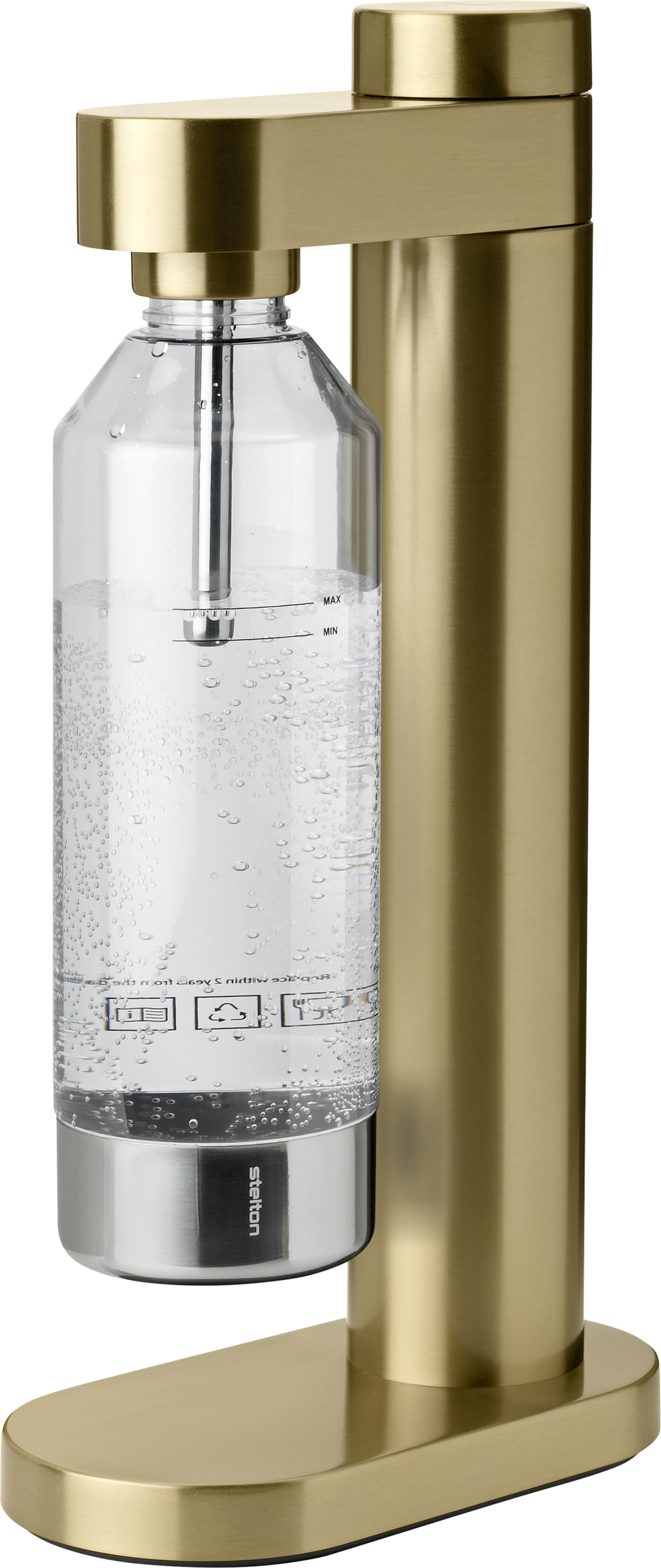 Saturator do wody Brus mosiądz szczotkowany