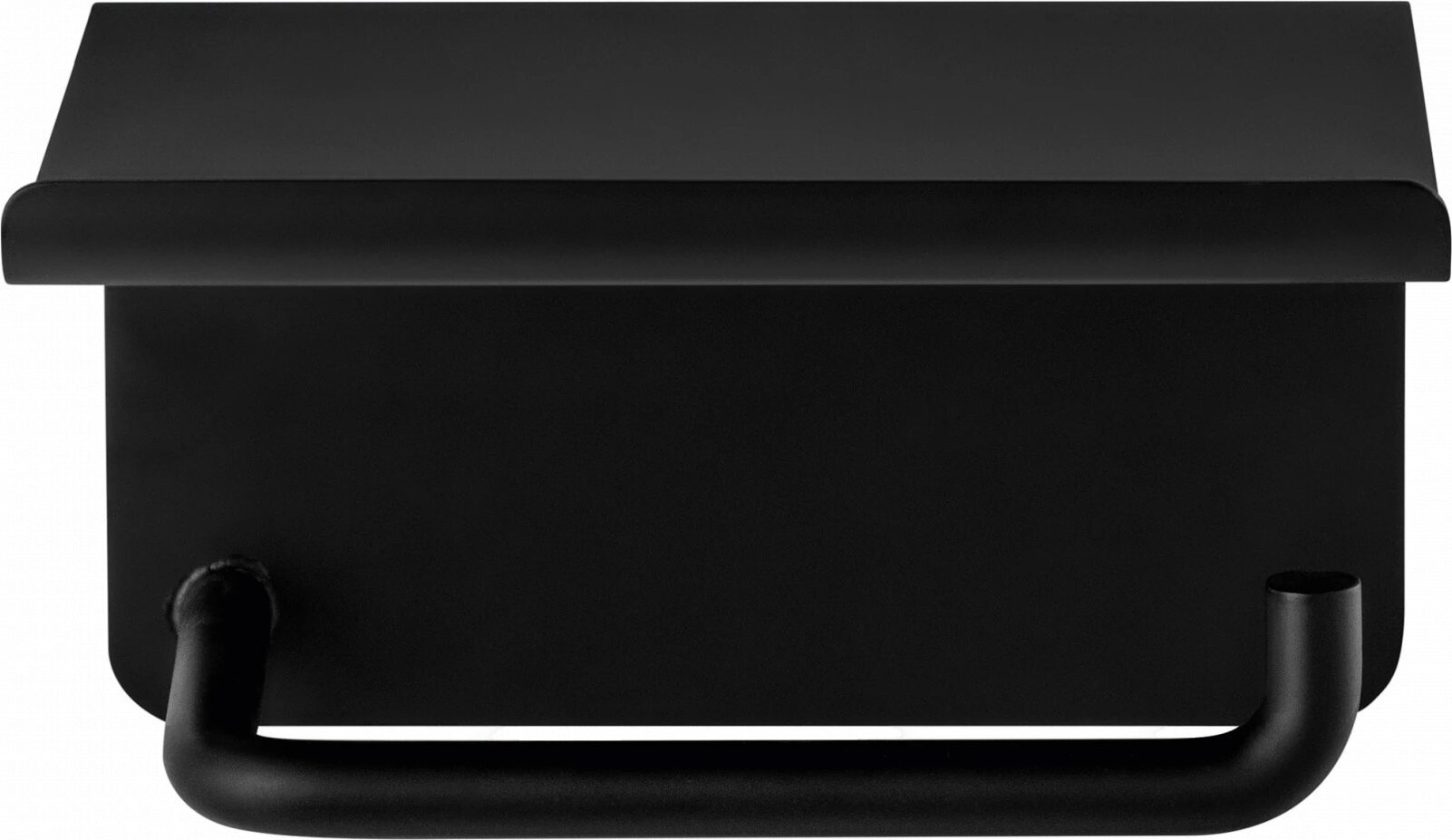 Uchwyt na papier toaletowy z półką Modo czarny