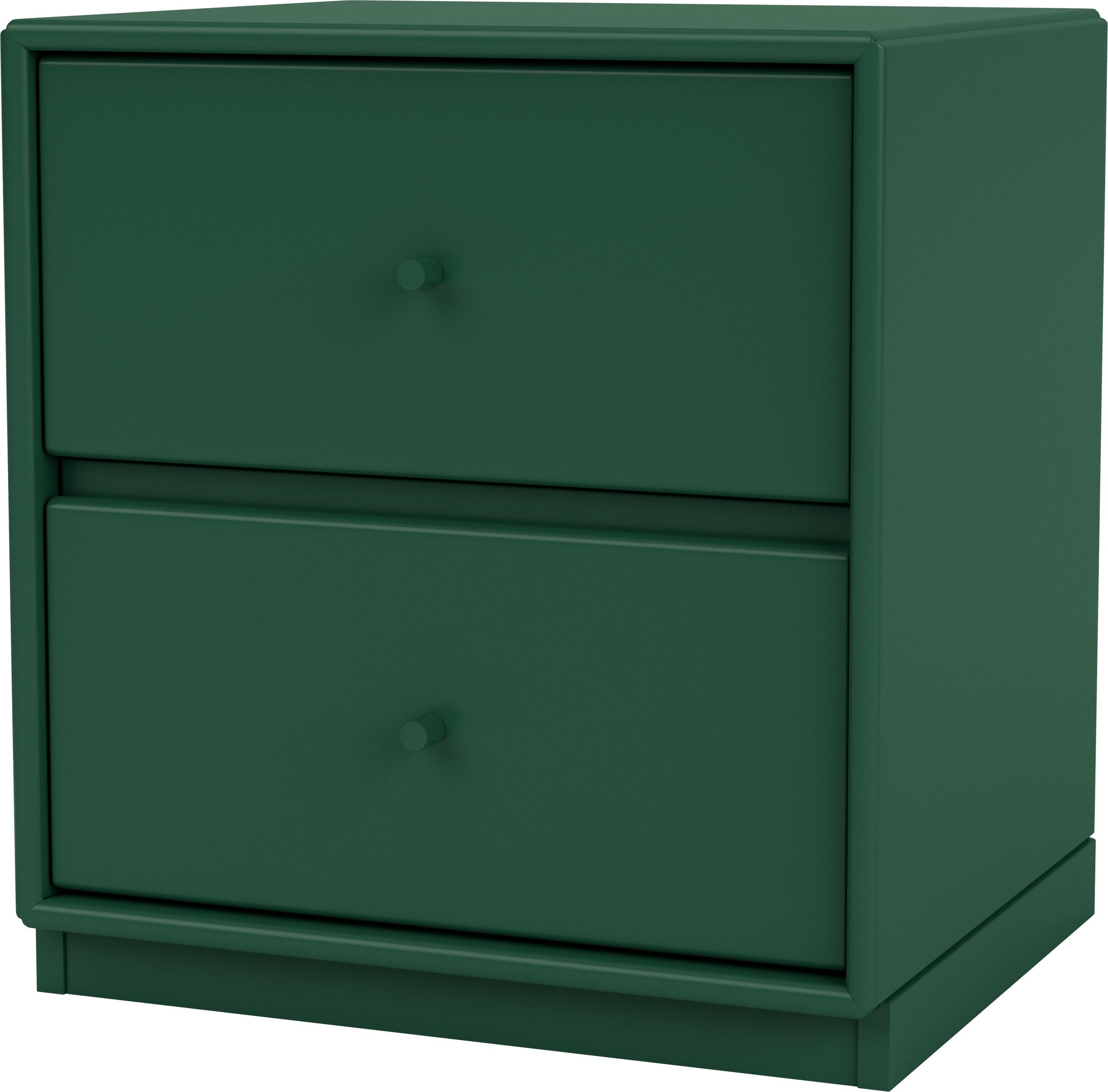 Szafka nocna Drift ciemnozielona na cokole 3 cm