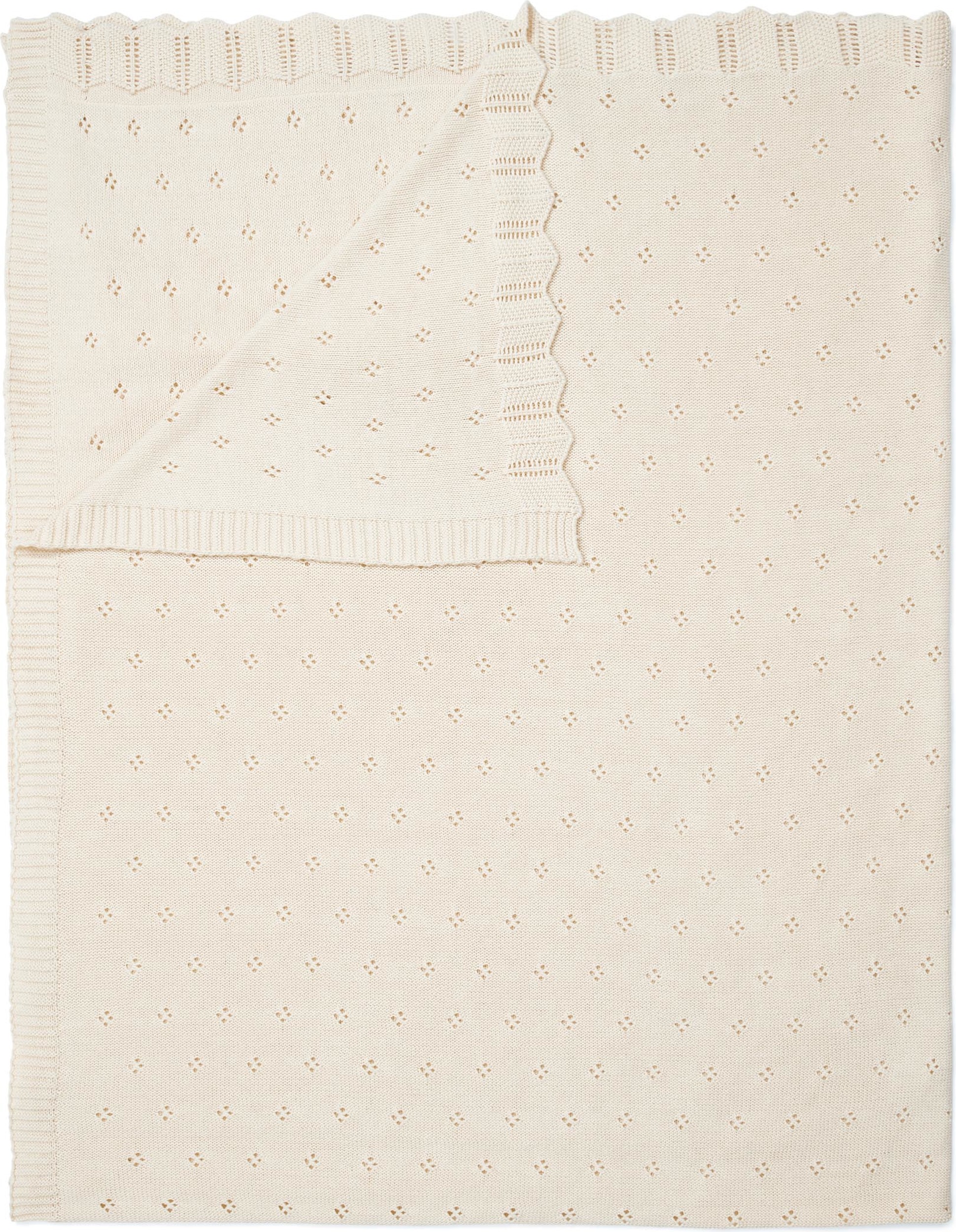 Koc Knitted Ajour 130 x 170 cm biały