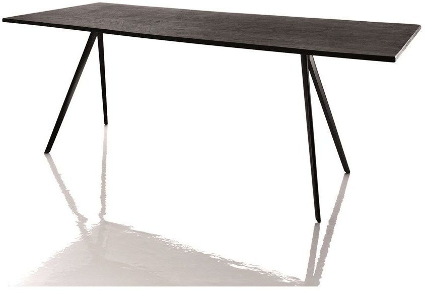 Stół Baguette 205 cm blat łupek rama lakierowana biała