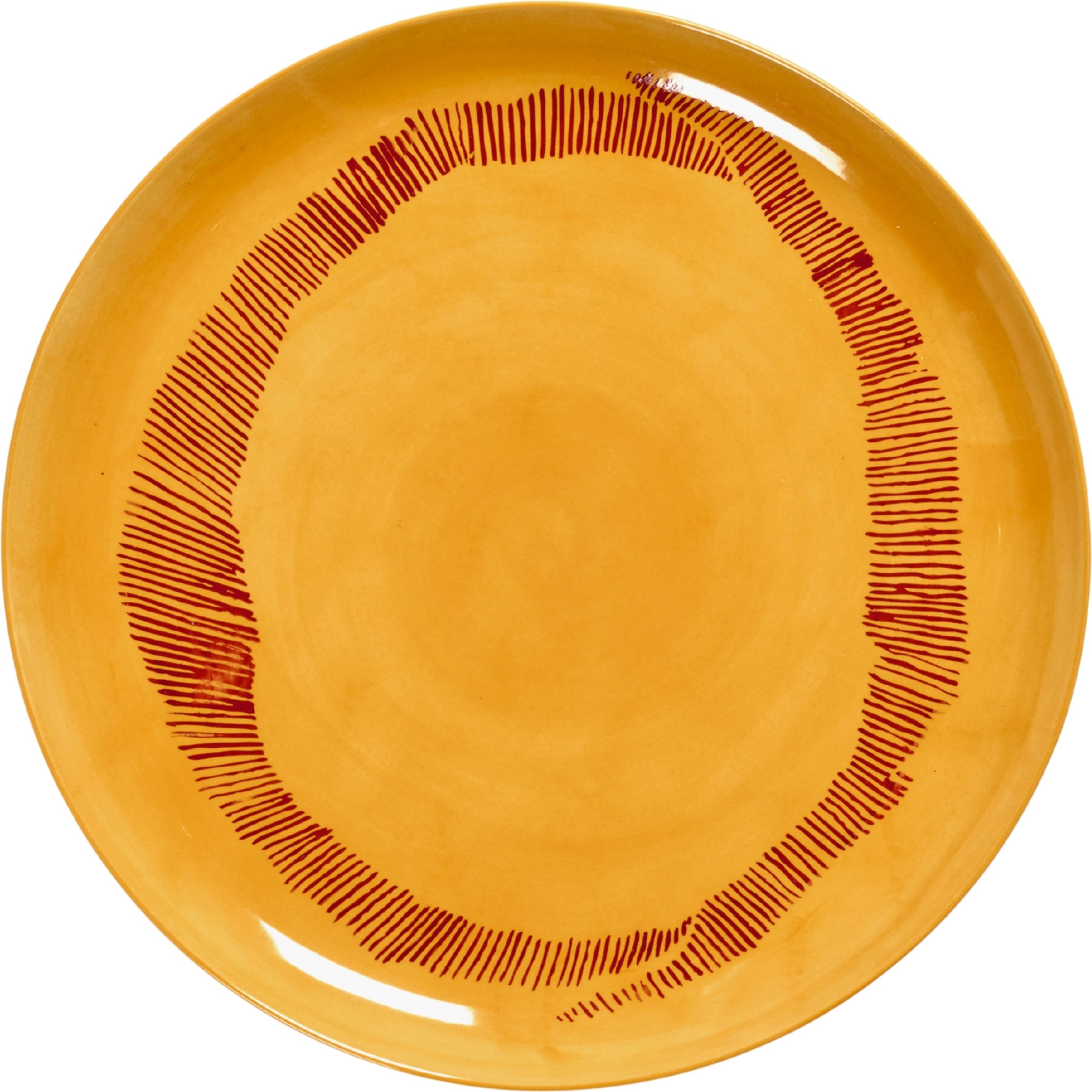 Talerz obiadowy Feast 26,5 cm żółto-czerwony