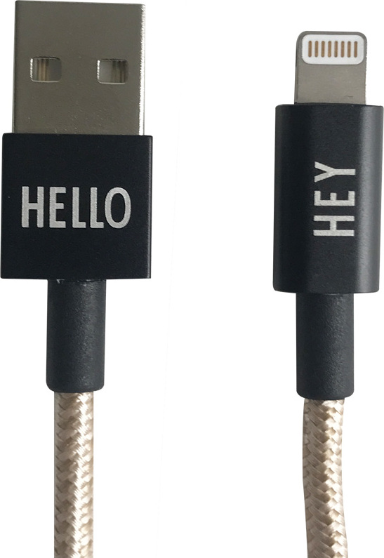 Kabel USB do iPhone'a/iPada Design Letters złoty