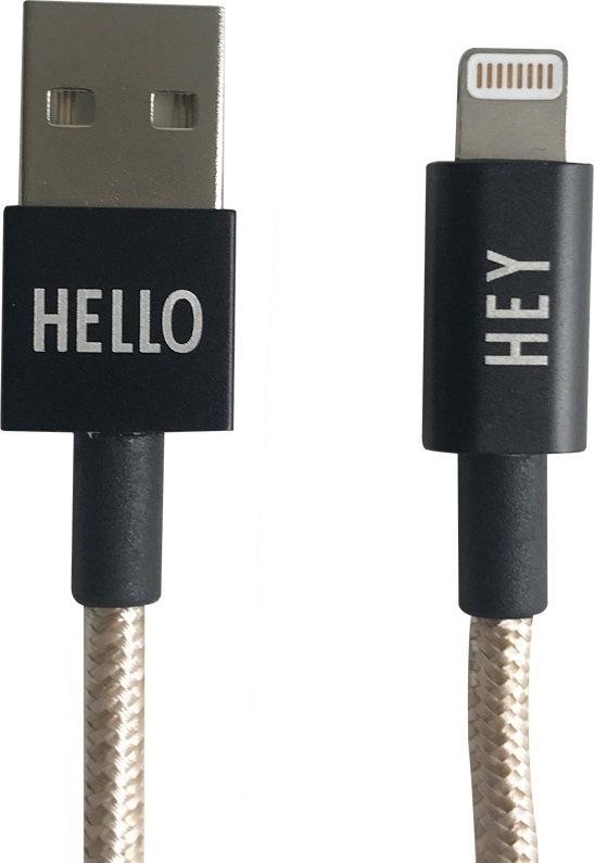 Kabel USB do iPhone'a/iPada Design Letters złoty