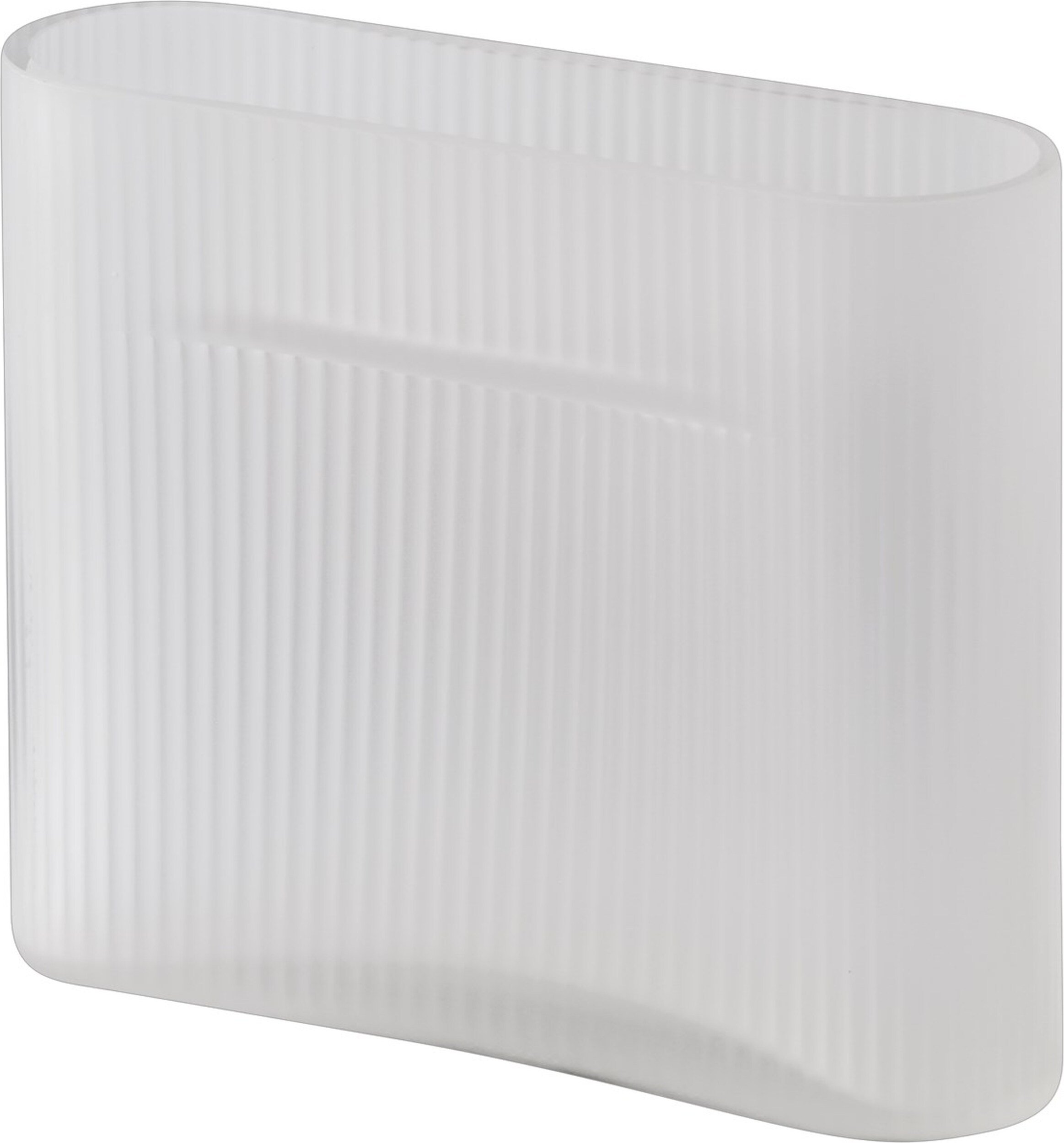 Wazon Ridge 16,5 cm biały szklany