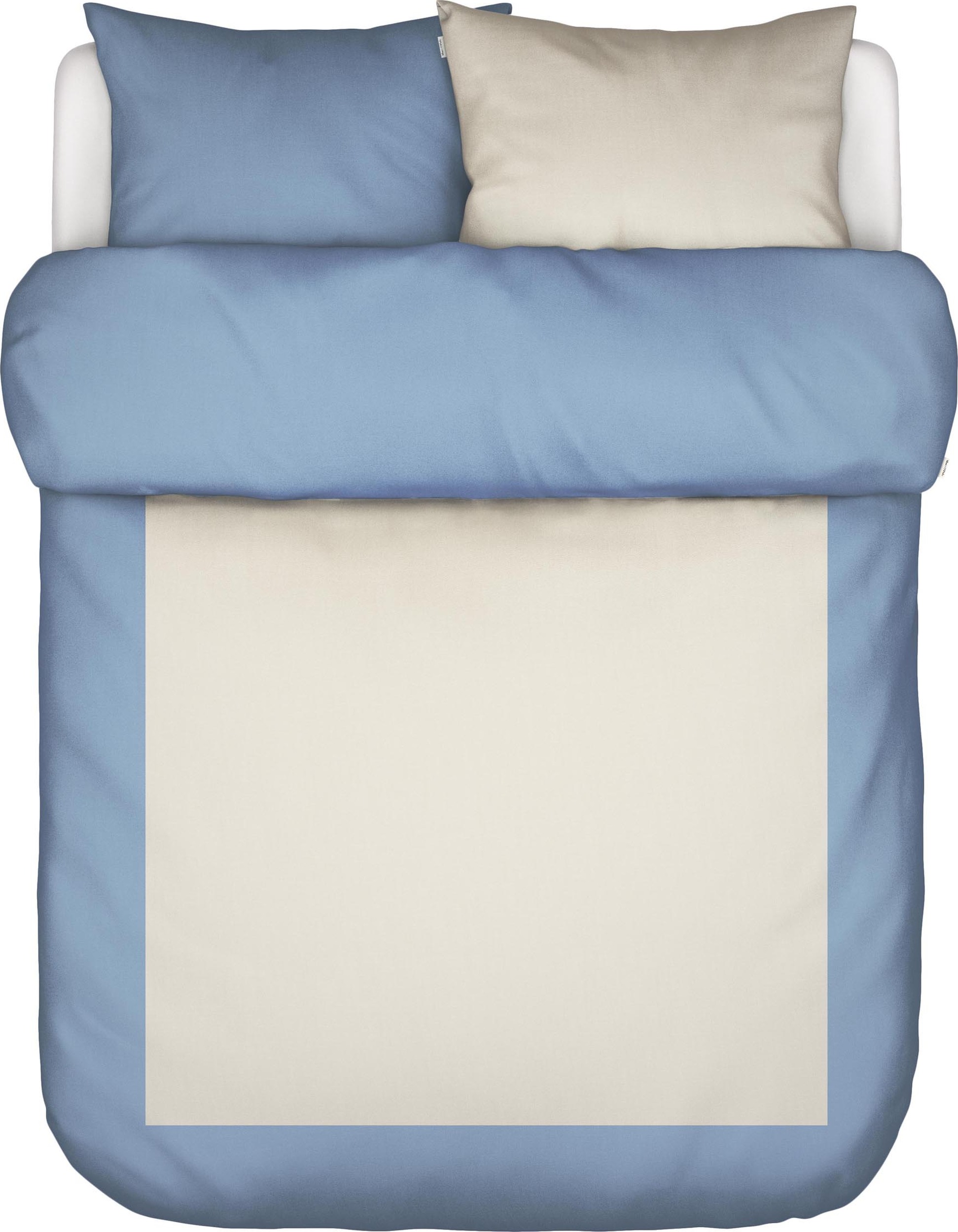 Pościel Keersten 260 x 220 cm niebieska z 2 poszewkami na poduszki 60 x 70 cm zapięcie flap