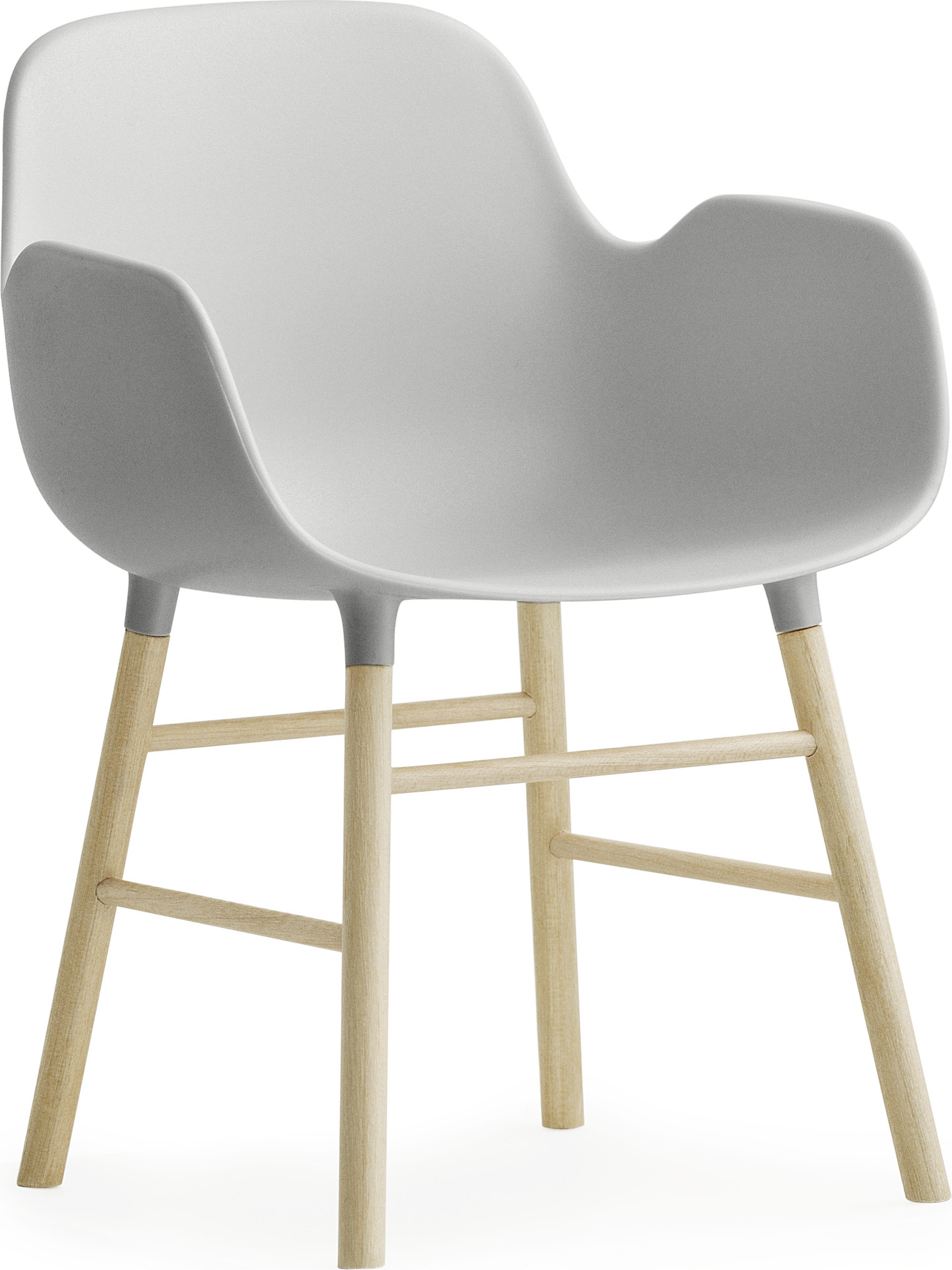 Figurka dekoracyjna Form Miniature krzesło z podłokietnikami szare