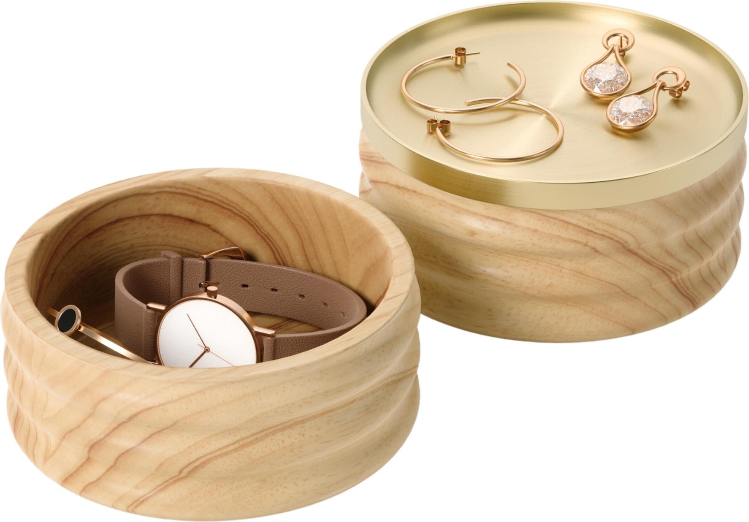 Pojemnik na biżuterię Tesora Wood naturalny