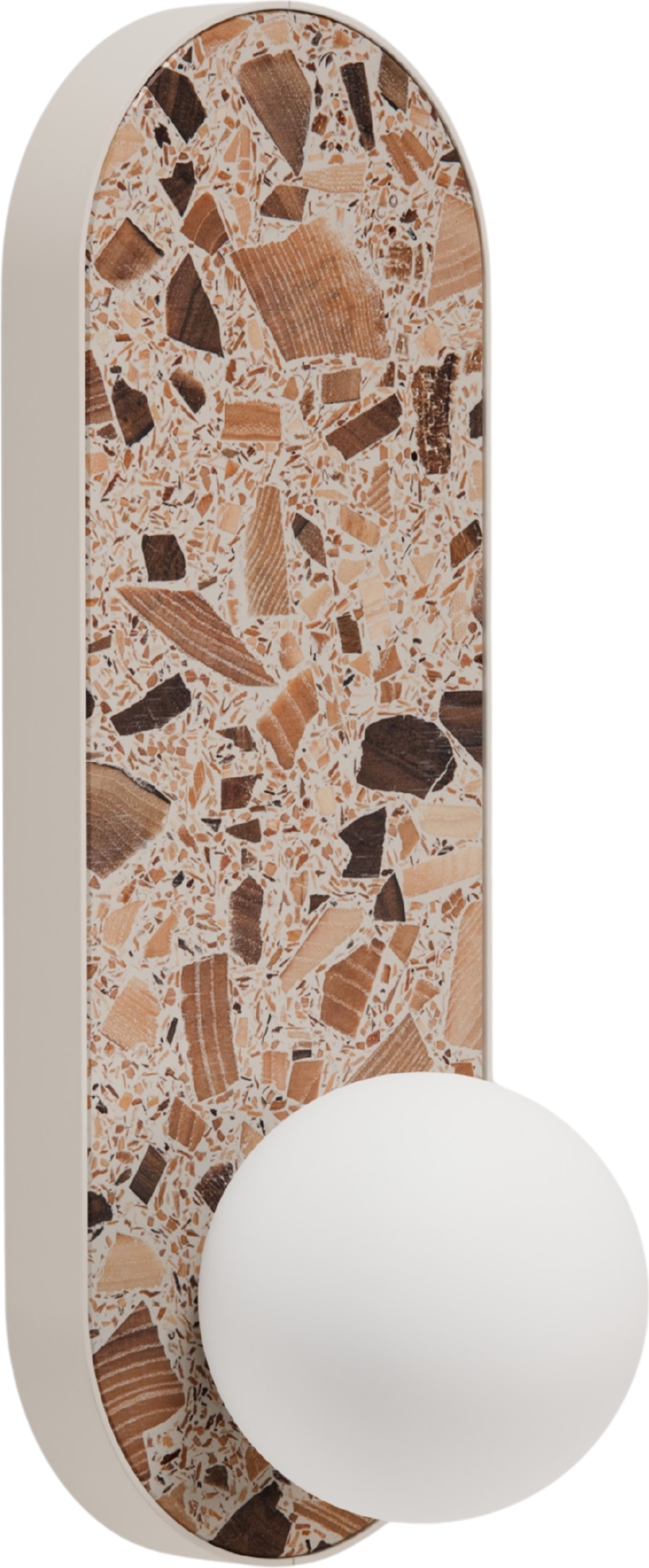 Kinkiet Legra owalny kremowy