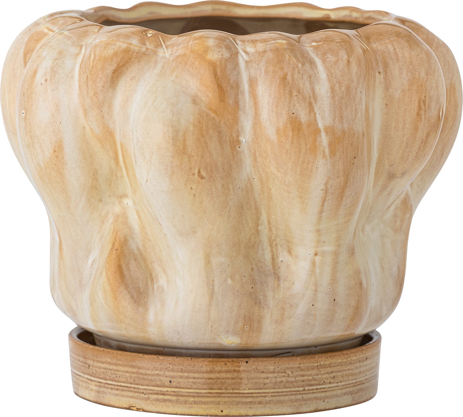 Doniczka Hollis 20 cm beżowa z podstawką
