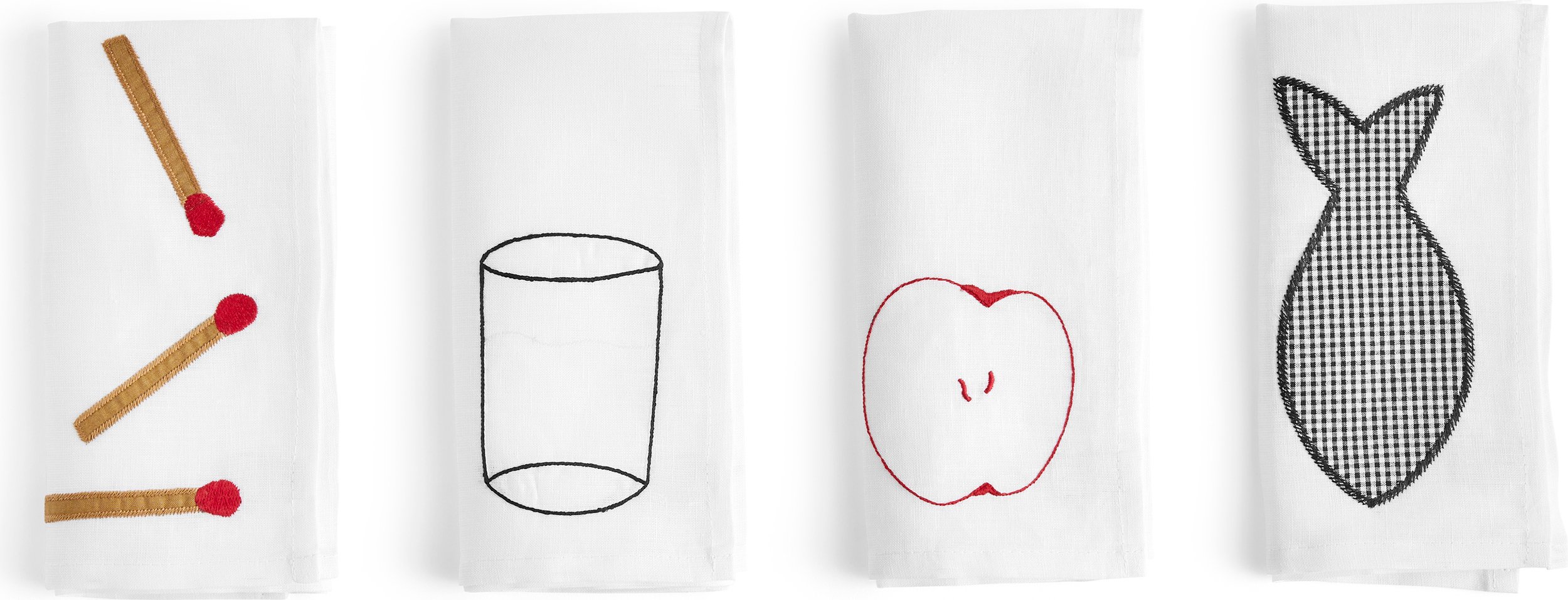 Serwetki Ram białe 4 szt.