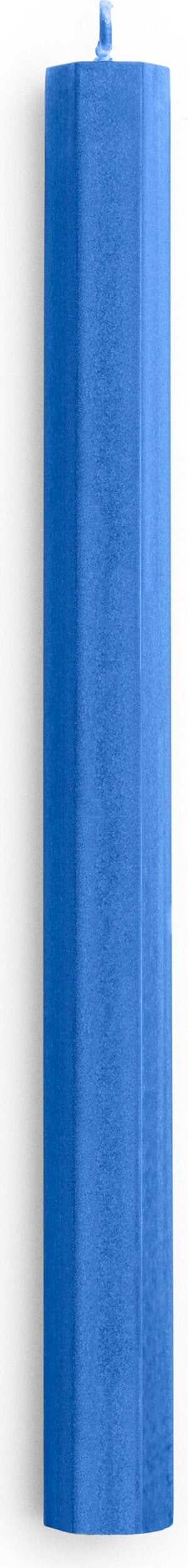 Świeca Hexagon niebieska