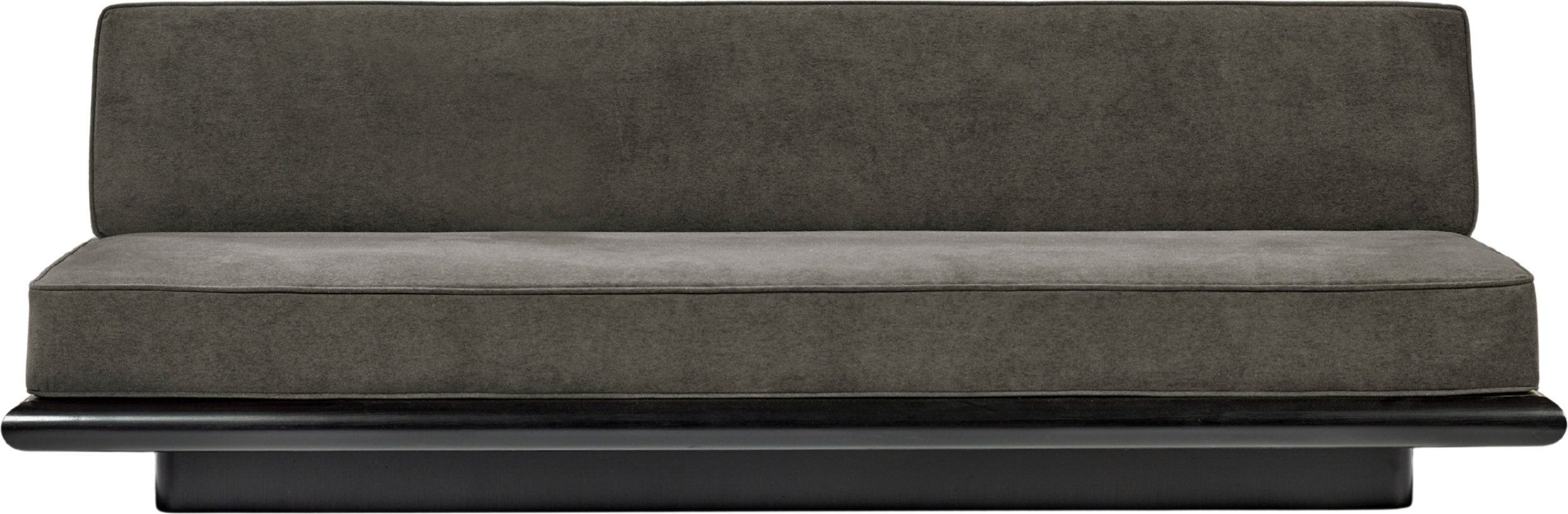 Sofa Ono 234 cm ciemnoszara drewno tulipanowca