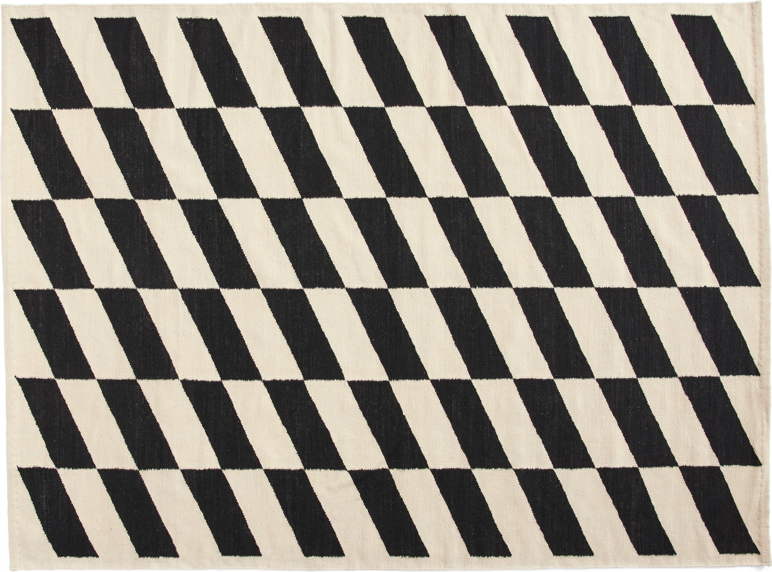 Dywan Shift Kelim 170 x 240 cm czarno-beżowy