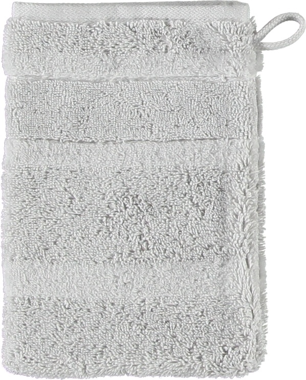 Rękawica kąpielowa Noblesse II gładka 16 x 22 cm srebrna