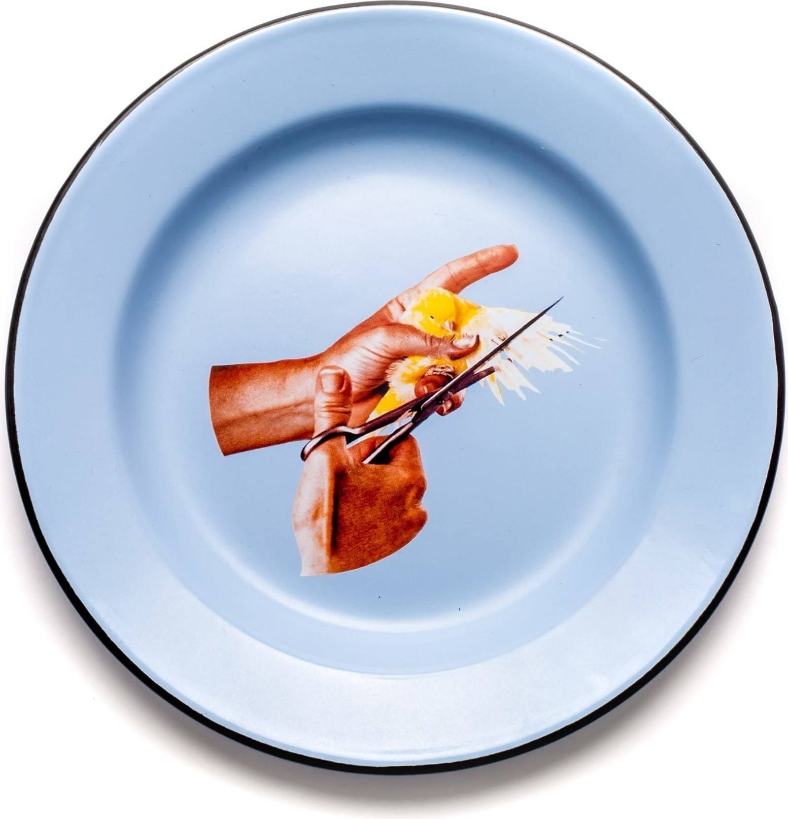 Talerz Seletti Wears Toiletpaper emaliowany Bird