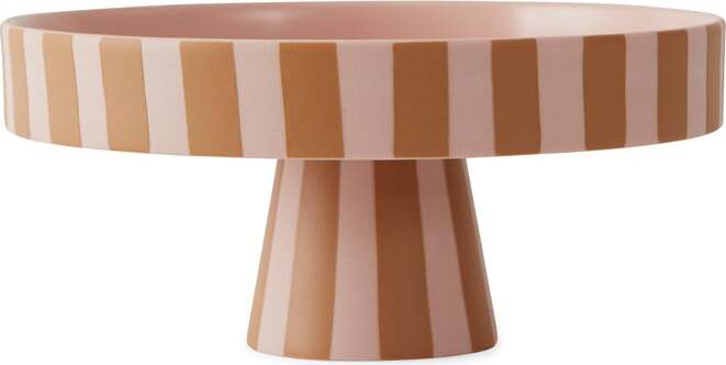 Patera na ciasto Toppu 20 x 20 cm brązowo-różowa