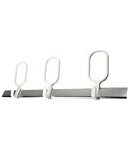 Wieszak listwa Birds On A Wire aluminiowy 3 wieszaki białe