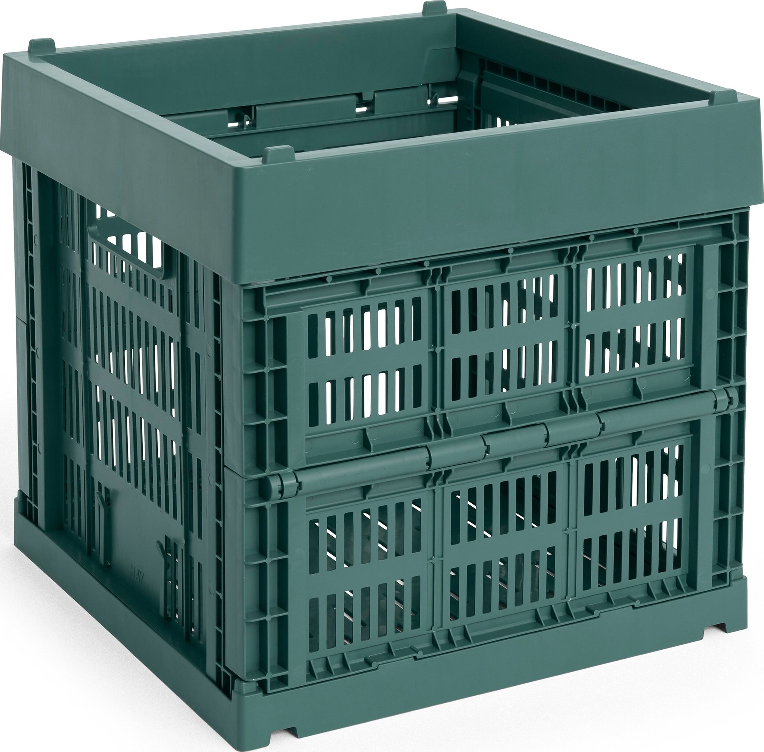 Kosz do przechowywania Hay Colour Crate Cube ciemnozielony