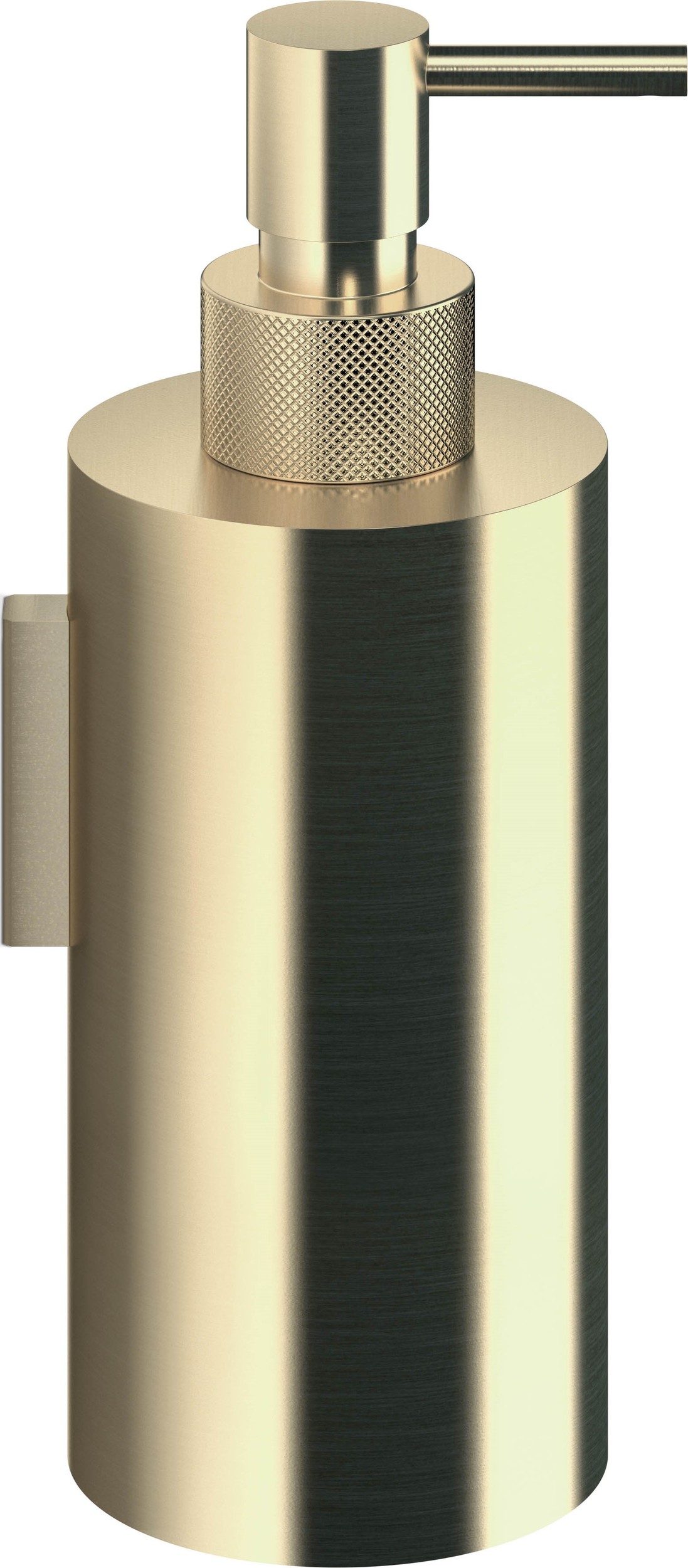 Dozownik do mydła Club gładki złoty mat ścienny